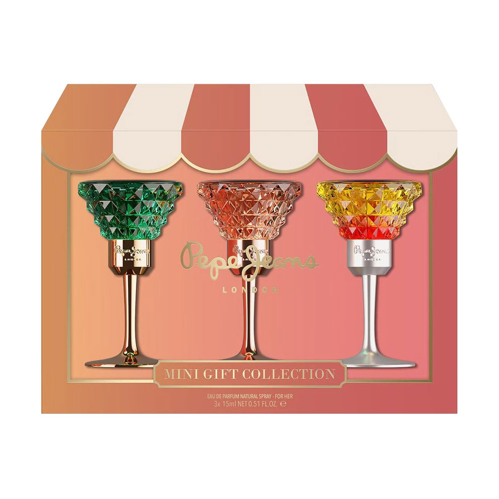 

Парфумований набір жіночий Pepe Jeans Cocktail Edition Set (Life Is Now, 15 мл + Cocktail Edition, 15 мл + Celebrate, 15 мл)