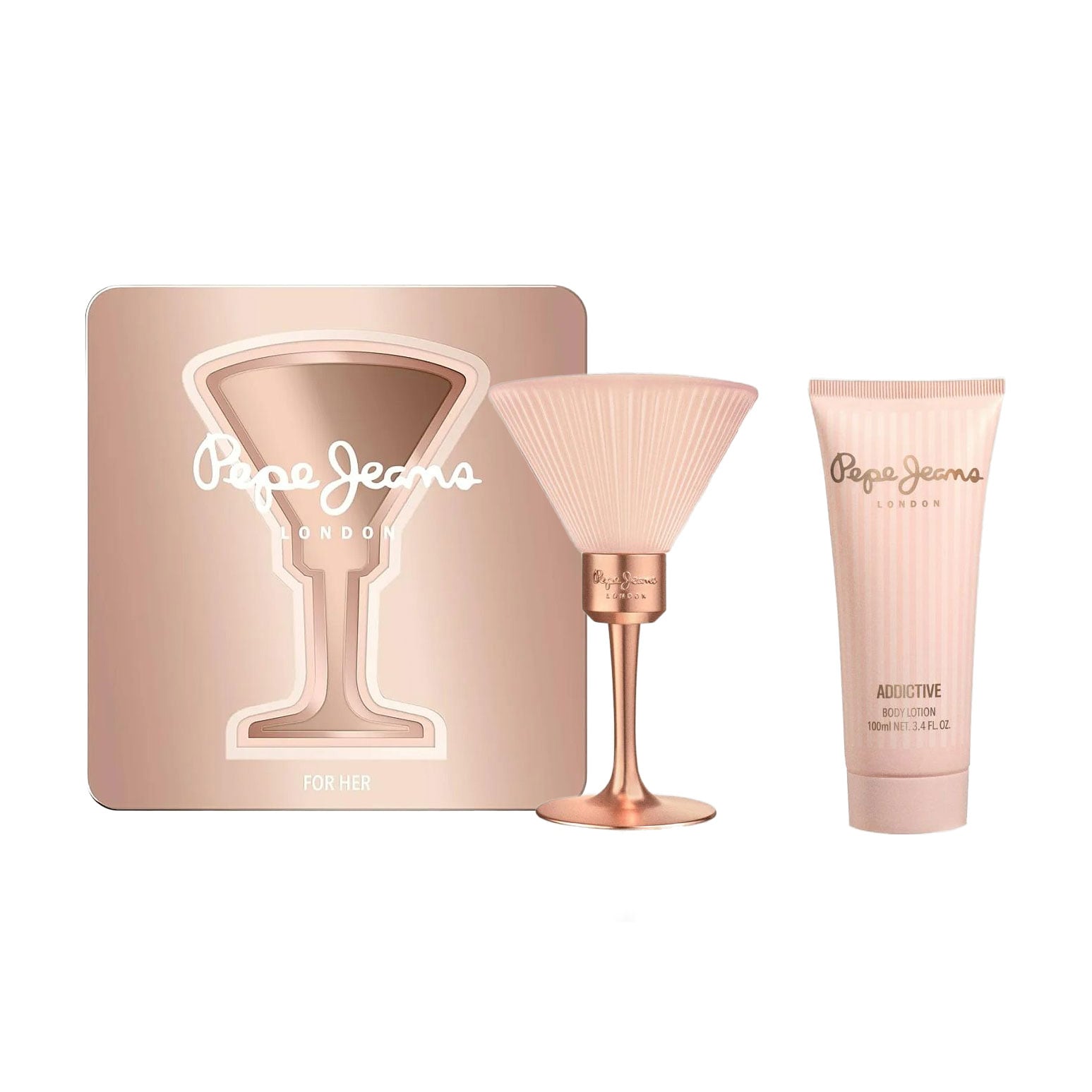

Парфумований набір жіночий Pepe Jeans Addictive Set (лосьйон для тіла, 100 мл + парфумована вода, 80 мл)
