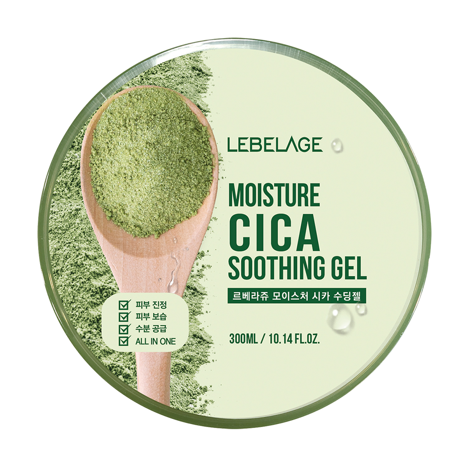 

Зволожувальний гель для обличчя та тіла Lebelage Moisture Cica Soothing Gel, 300 мл