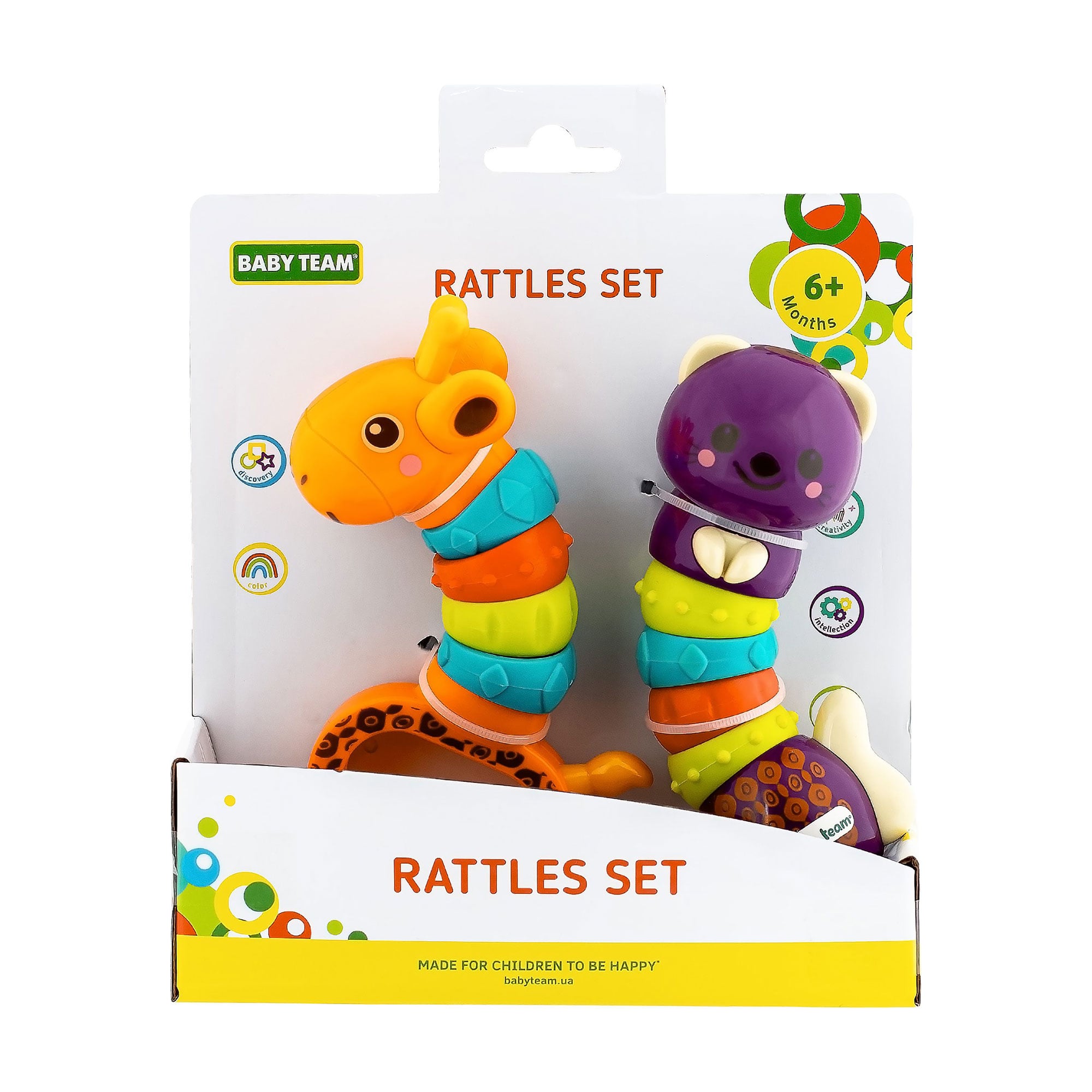 

Набір дитячих брязкальців Baby Team Rattles Set, від 6 місяців (8456)