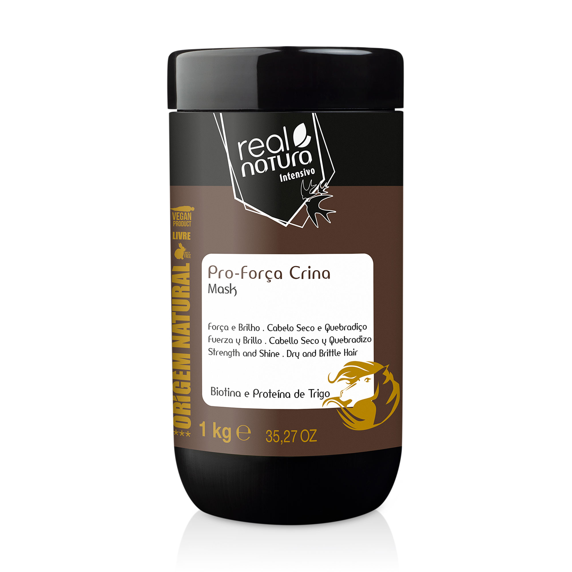 

Відновлювальна маска Real Natura Pro-Forca Crina Mask для ламкого волосся, 1 л