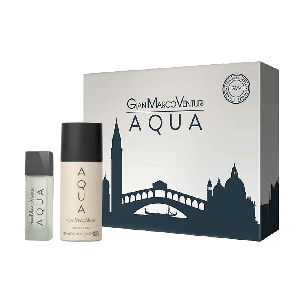 

Парфумований набір чоловічий Gian Marco Venturi Aqua (туалетна вода, 30 мл + шампунь для волосся та тіла, 100 мл)