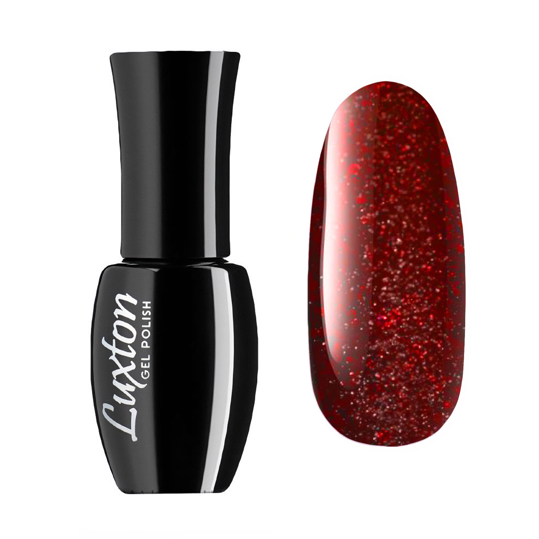 

Гель-лак для нігтів Luxton Gel Polish 163 Бордовий з блискітками, 10 мл