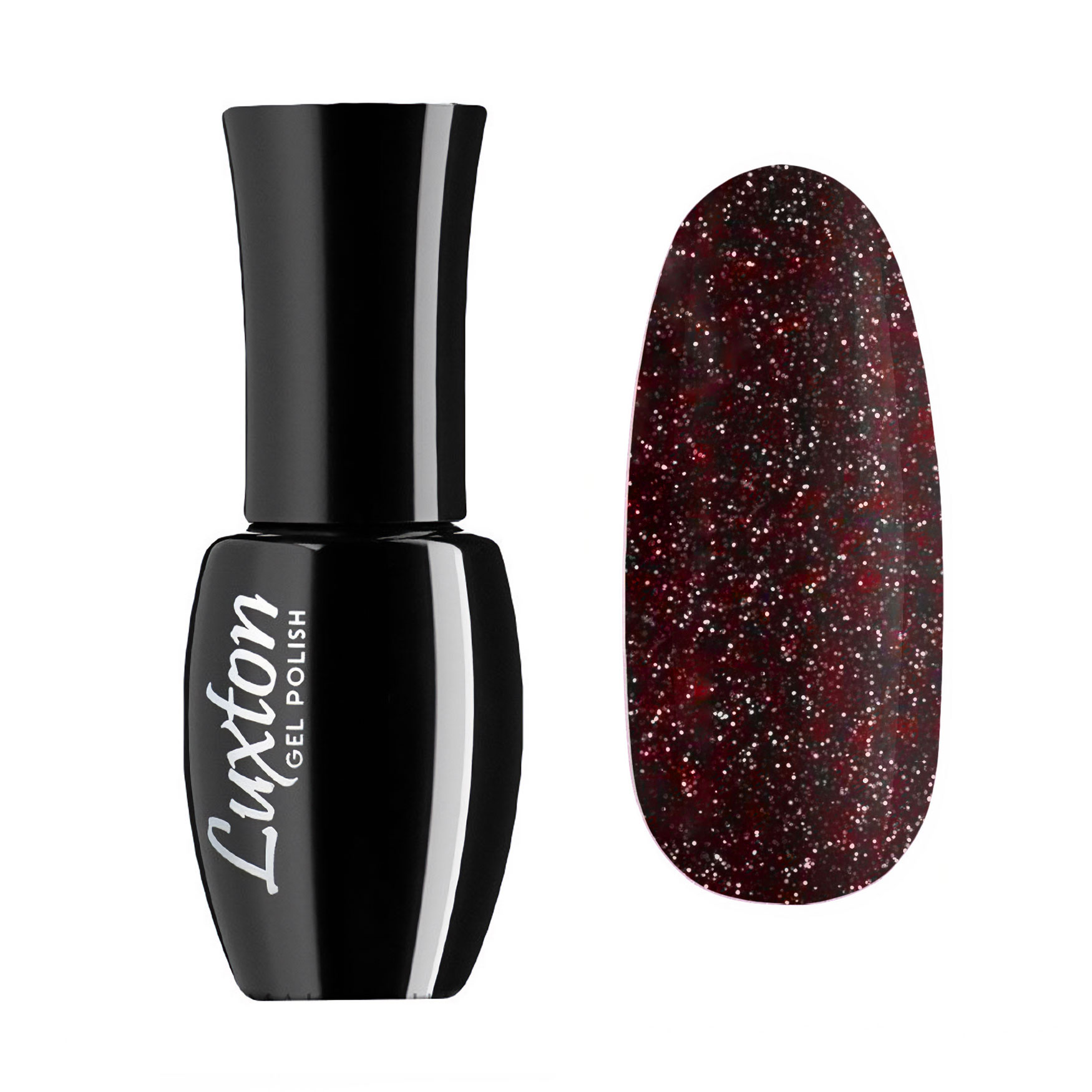 

Гель-лак для нігтів Luxton Gel Polish 164 Сливове вино з блискітками, 10 мл