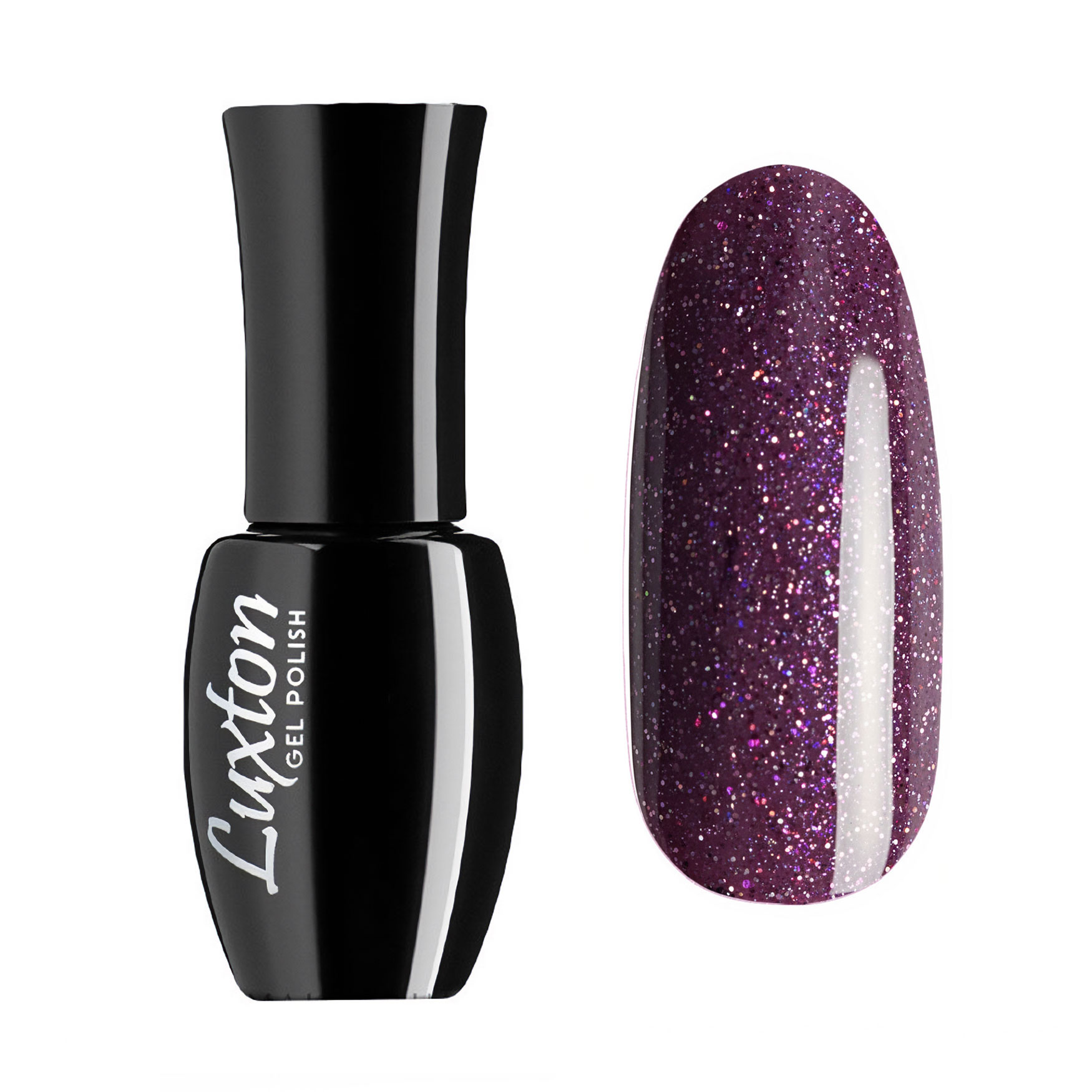 

Гель-лак для нігтів Luxton Gel Polish 170 Баклажановий з блискітками, 10 мл