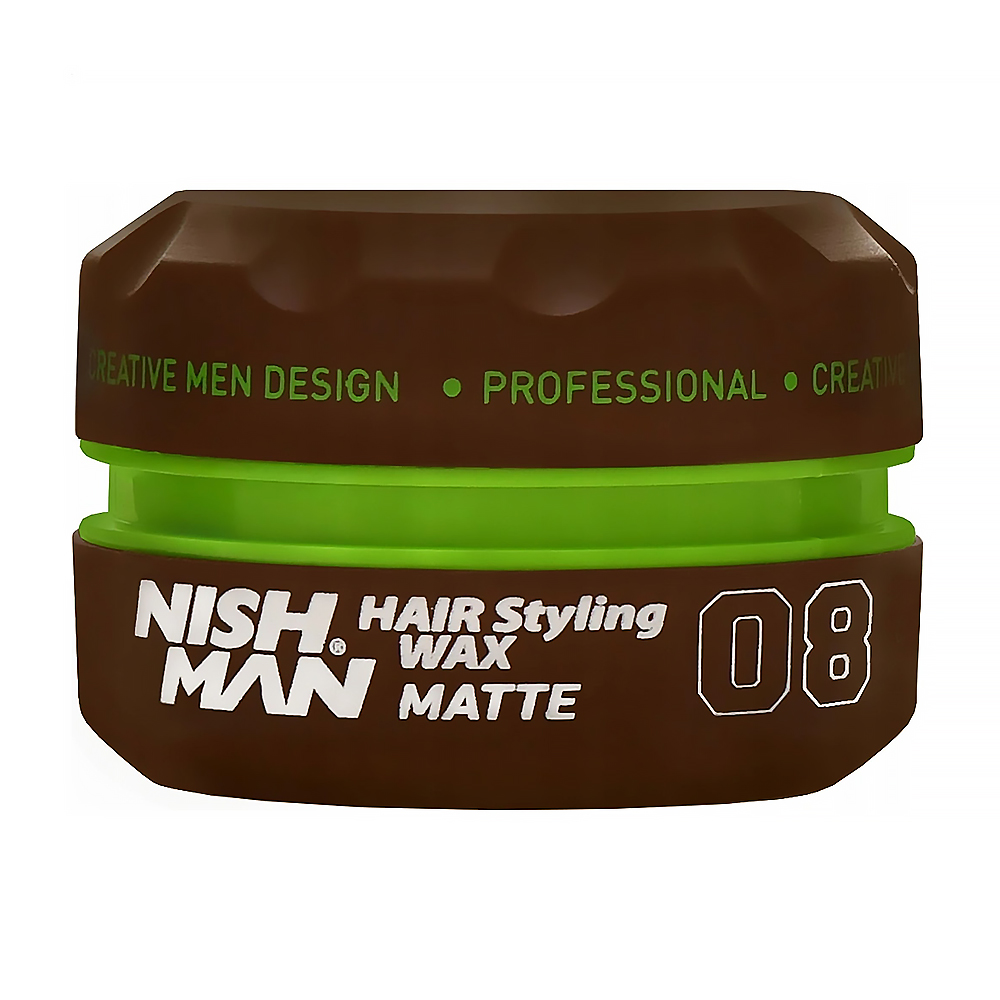 

Чоловічий матовий віск для укладання волосся Nishman Hair Styling Wax 08 Matte Середня фіксація, 100 мл