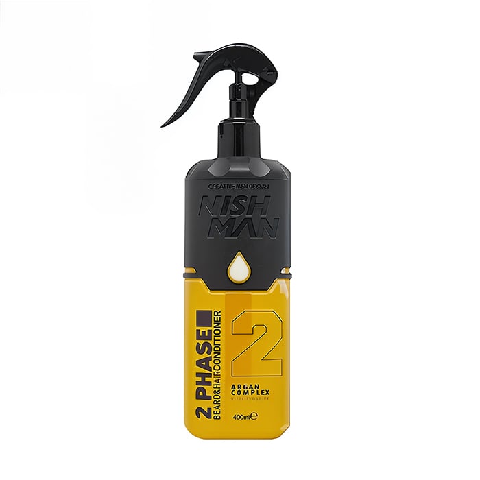 

Чоловічий двофазний кондиціонер для волосся та бороди Nishman 2 Phase Beard & Hair Conditioner, Argan Complex, 400 мл