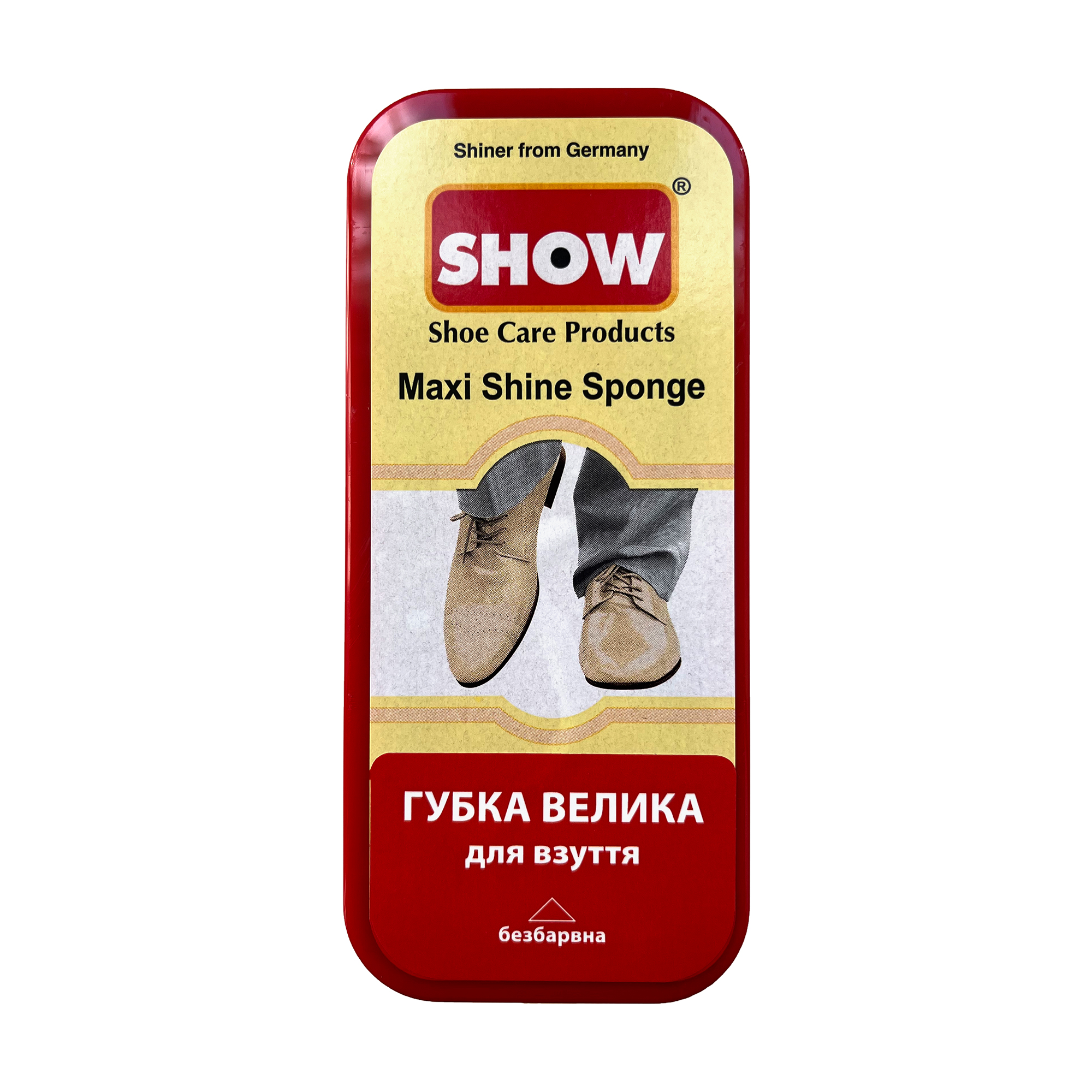 

Губка-блиск для взуття SHOW Maxi Shine Sponge велика, безбарвна, 1 шт