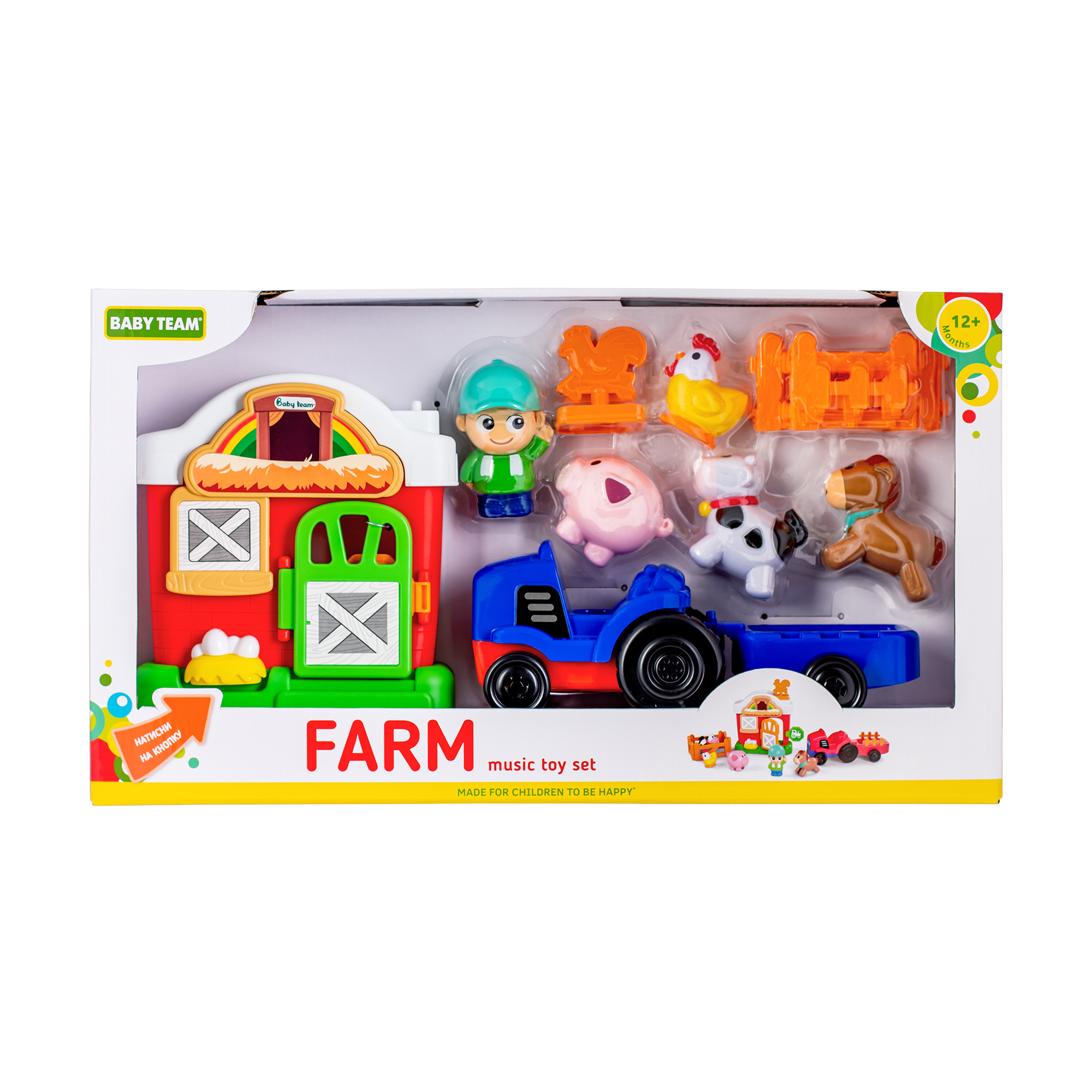 

Музичний набір іграшок Baby Team Ферма, від 1 року (8840)
