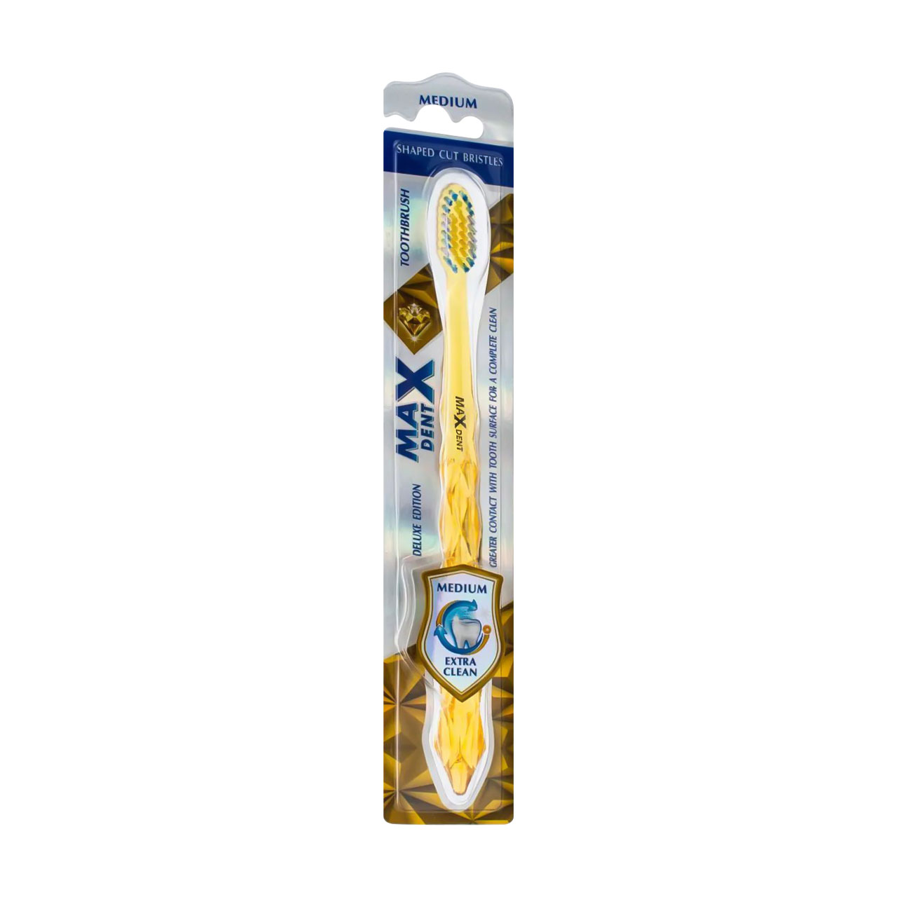 

Зубна щітка MAXDENT Medium Extra Clean, Gold, 1 шт