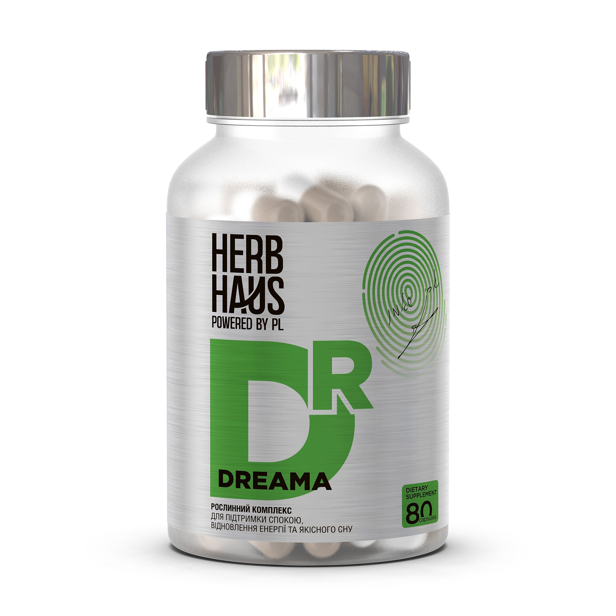 

Комплекс для підтримки спокою, відновлення енергії та якісного сну HERB HAUS Dreama, 80 капсул