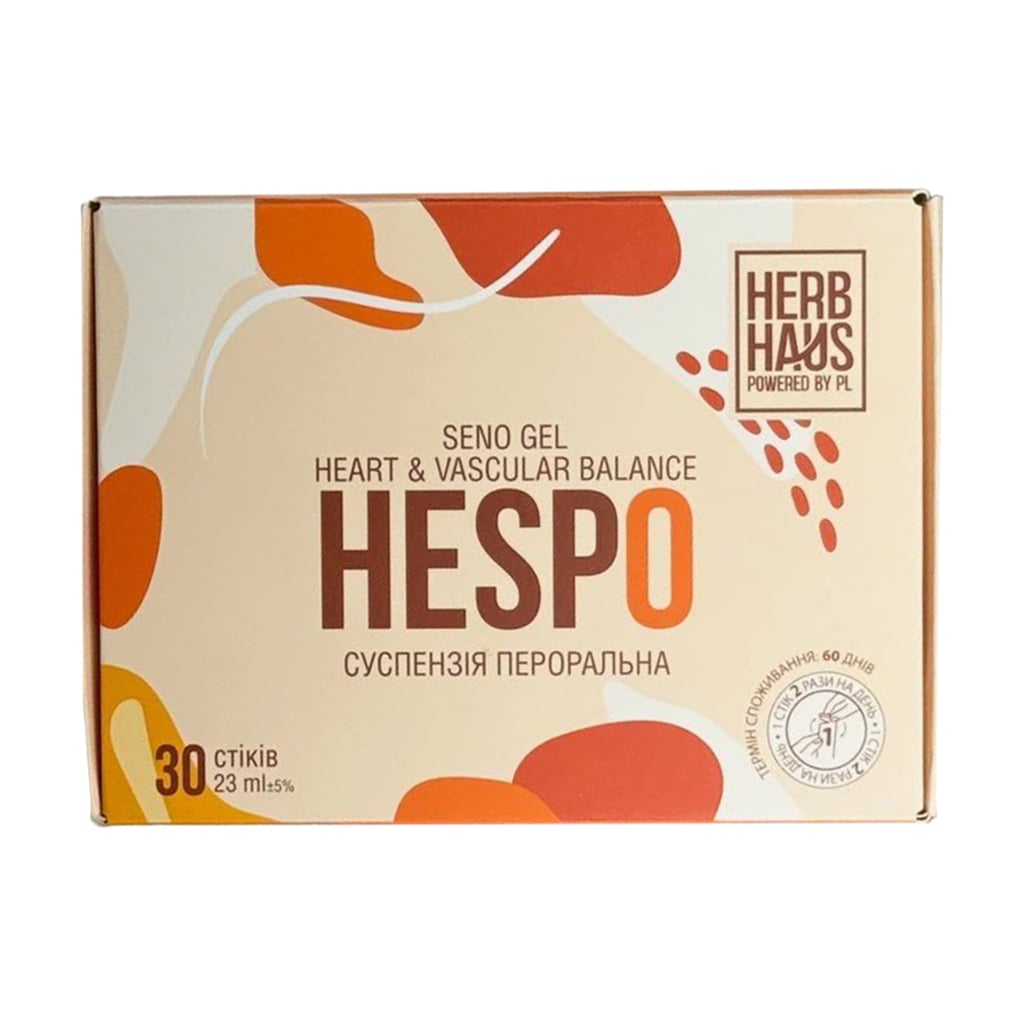 

Комплекс Підтримка серця та судин HERB HAUS HespO Heart & Vascular в стіках, 30*23 мл