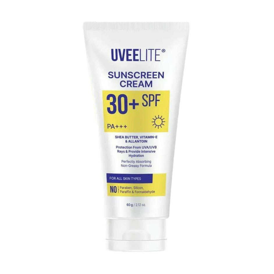 

Зволожувальний сонцезахисний крем для обличчя та тіла Uveelite Sunscreen Cream, SPF 30+ PA+++, для всіх типів шкіри, 60 г