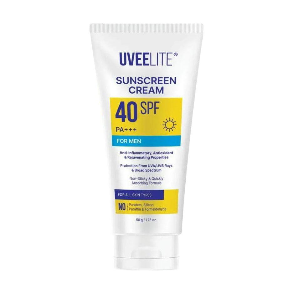 

Чоловічий сонцезахисний крем для обличчя та тіла Uveelite Sunscreen Cream, SPF 40 PA+++, для всіх типів шкіри, 40 г