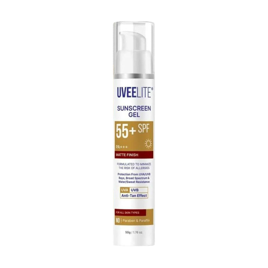 

Тонувальний сонцезахисний крем для обличчя та тіла Uveelite Sunscreen Cream, SPF 50+ PA+++, для освітлення та сяяння, для всіх типів шкіри, 50 г