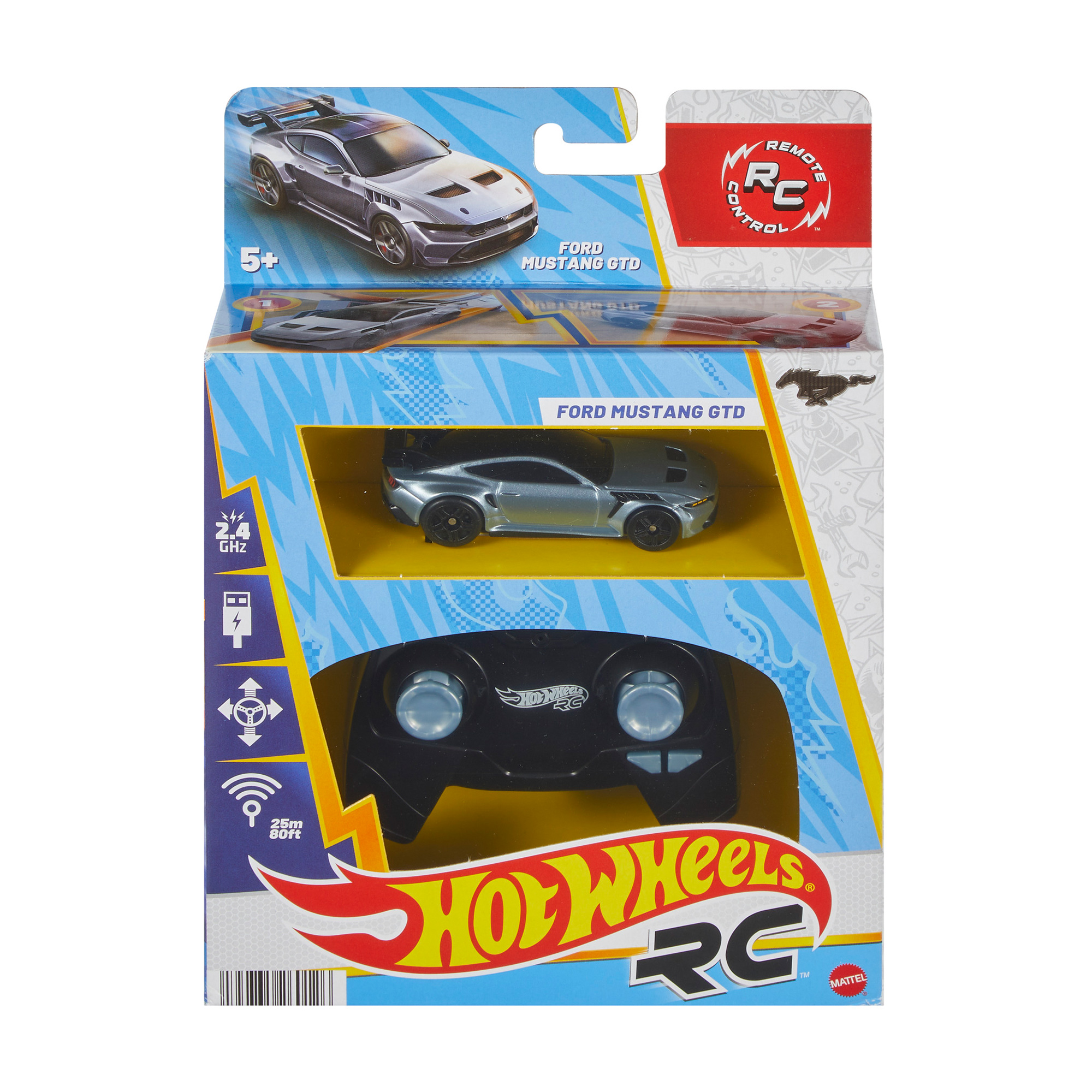 

Машинка на радіокеруванні Hot Wheels Ford Mustang GTD, 1:64, від 5 років (JBH04)
