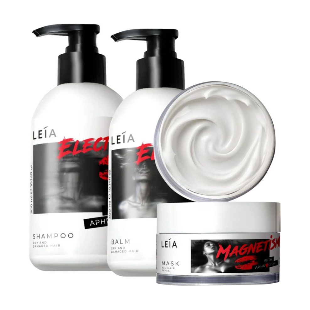 Набір LEIA Hair Repair Trio для сухого та пошкодженого волосся (шампунь, 300 мл + кондиціонер, 300 мл + маска, 200 мл)