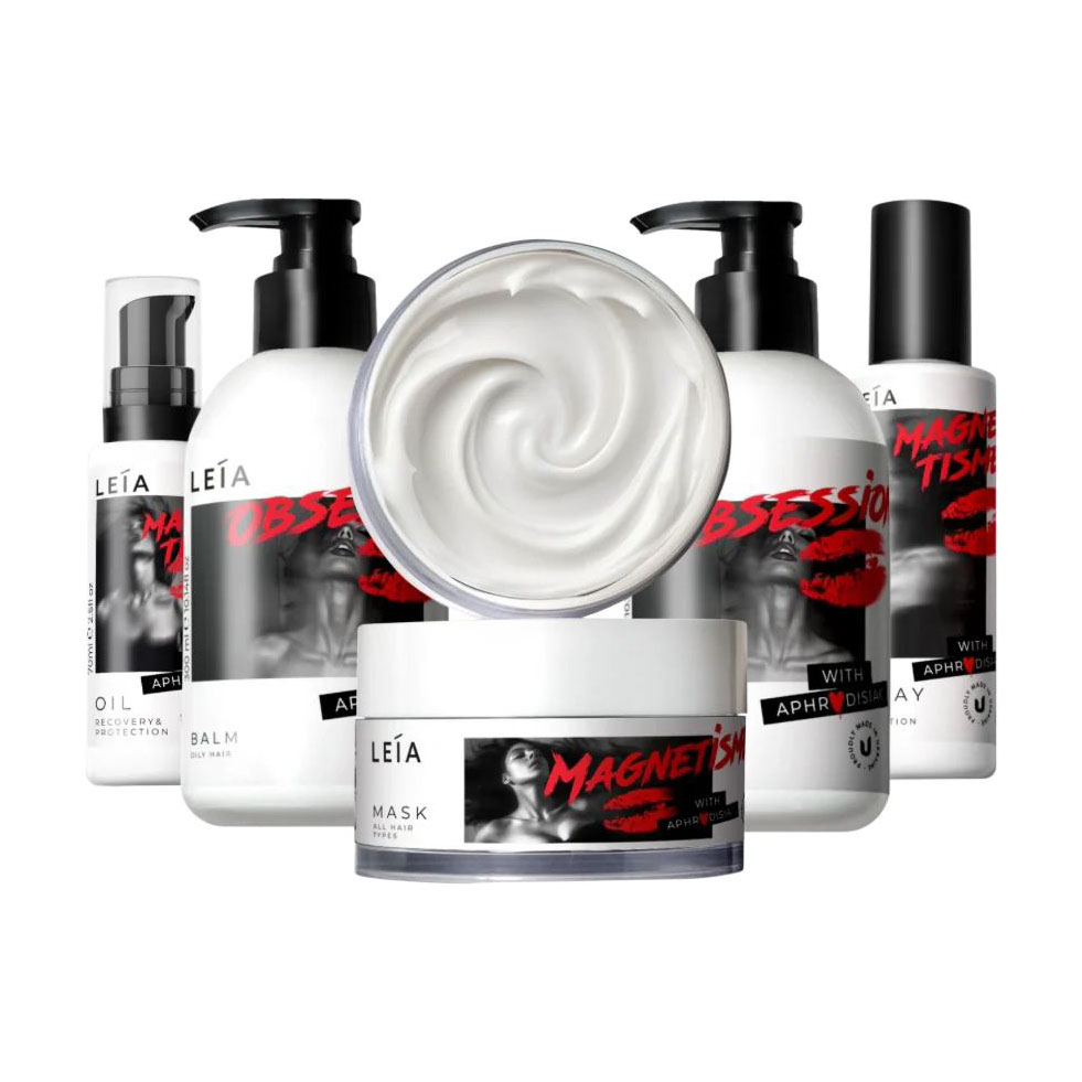Набір LEIA Full Hair Care для волосся, схильного до жирності (шампунь, 300 мл + кондиціонер, 300 мл + маска, 200 мл + термозахист, 150 мл + олія, 70 мл)