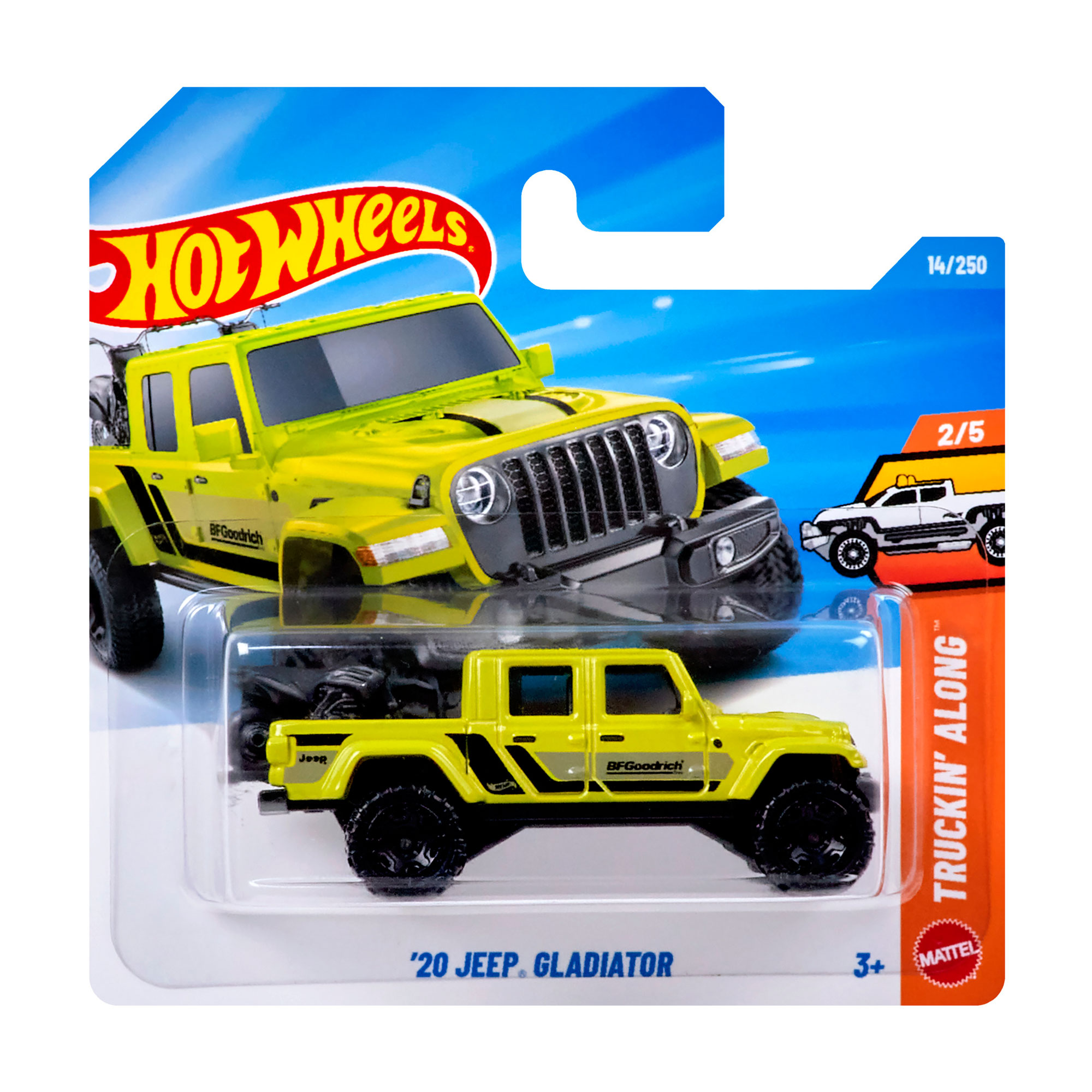 

Базовий автомобіль Hot Wheels 20 Jeep Gladiator, салатовий, від 3 років, 11*3.5*11 см (5785)
