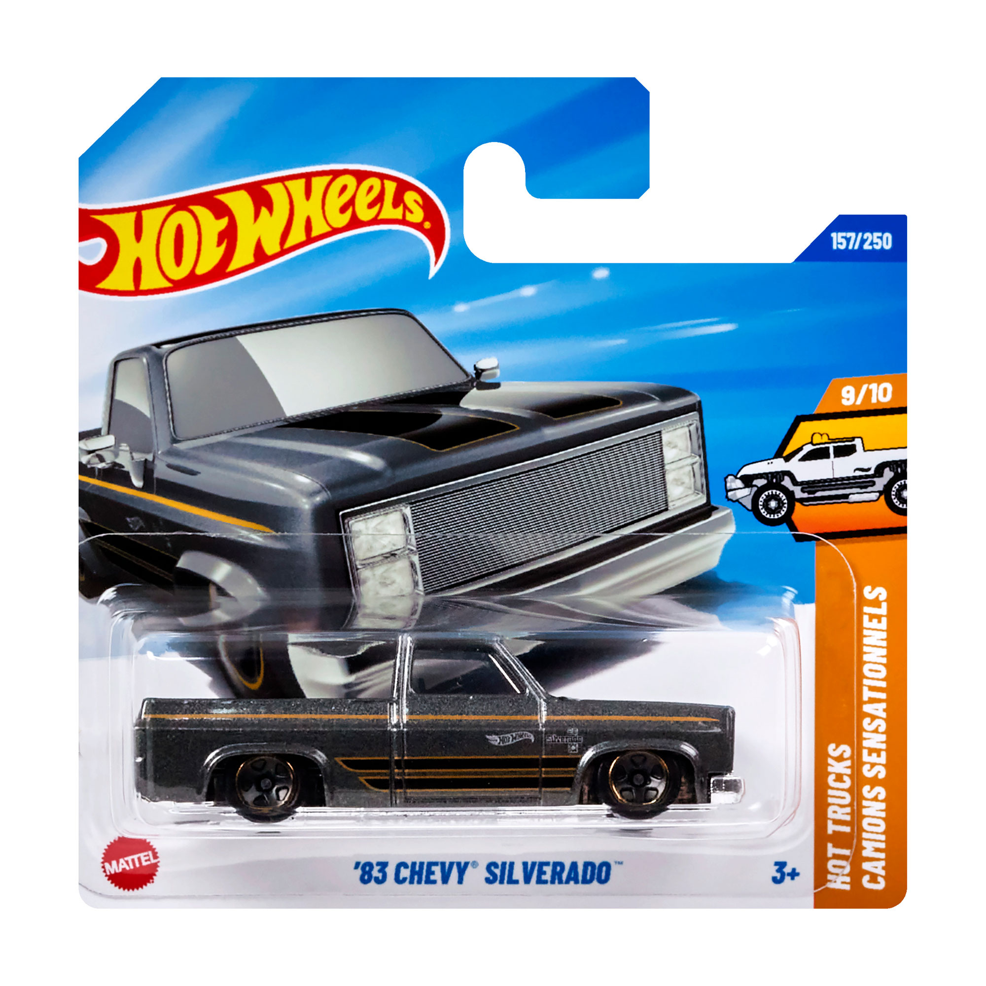 

Базовий автомобіль Hot Wheels 83 Chevy Silverado, чорний, від 3 років, 11*3.5*11 см (5785)