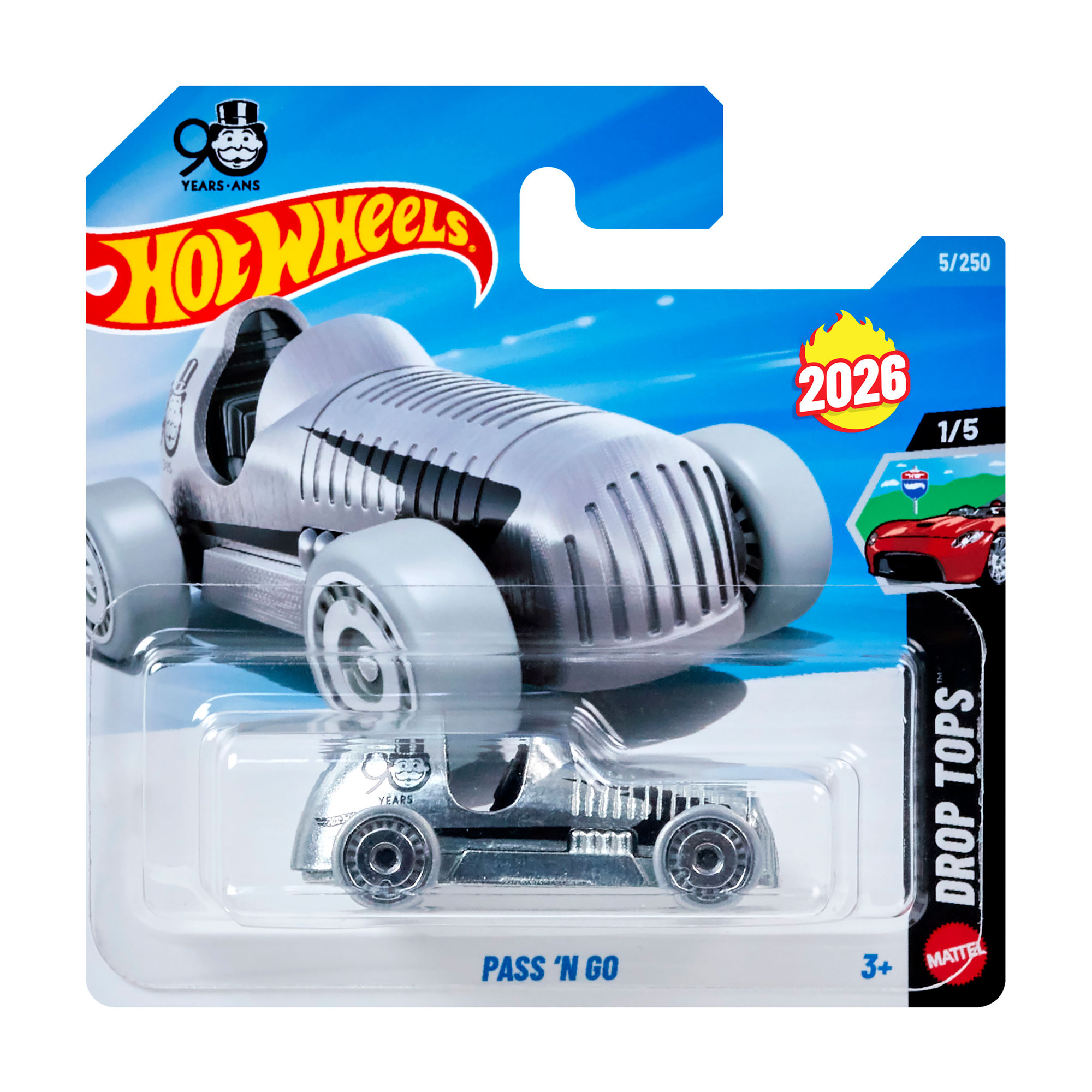 

Базовий автомобіль Hot Wheels Pass N Go, срібний, від 3 років, 11*3.5*11 см (5785)