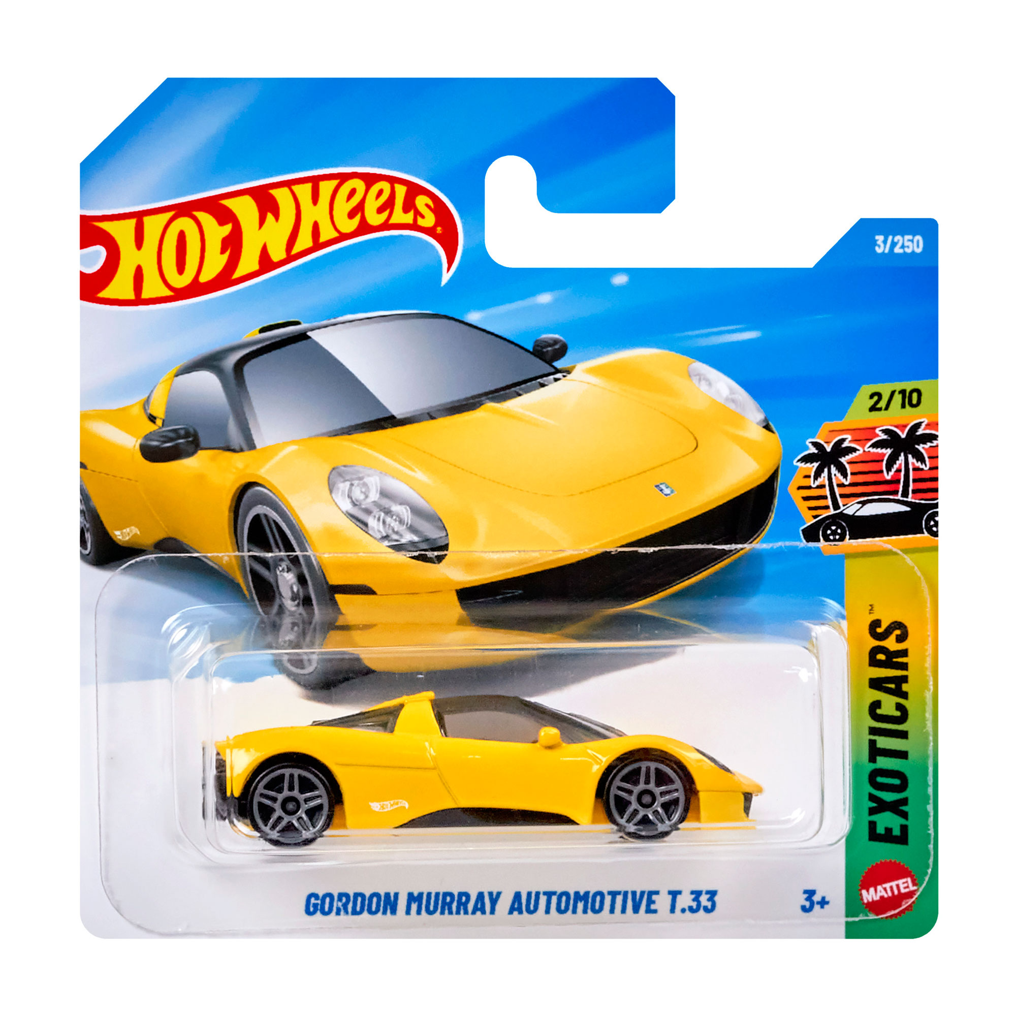 

Базовий автомобіль Hot Wheels Gordon Murray Automotive T 33, жовтий, від 3 років, 11*3.5*11 см (5785)