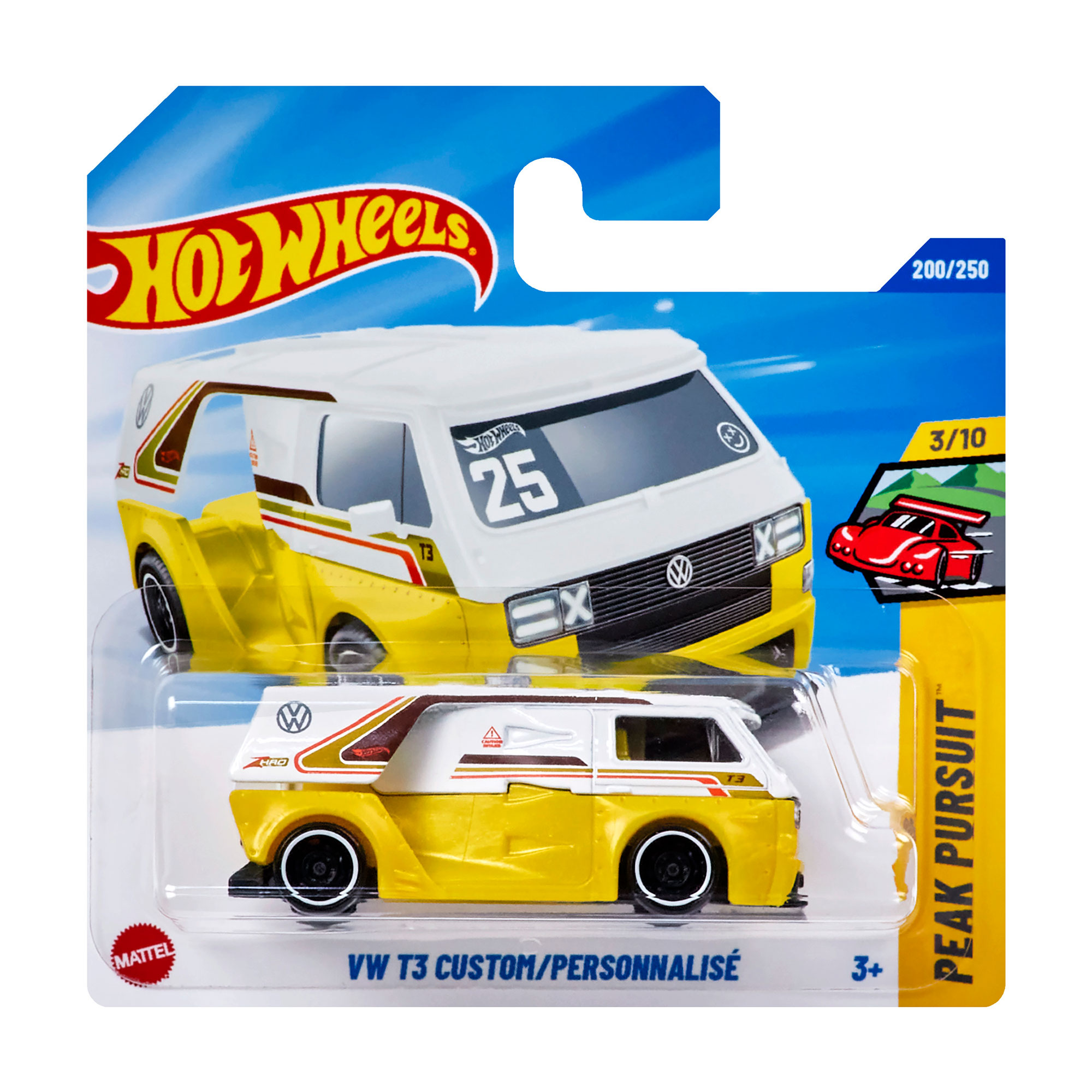 

Базовий автомобіль Hot Wheels VW T3 Custom, жовто-білий, від 3 років, 11*3.5*11 см (5785)