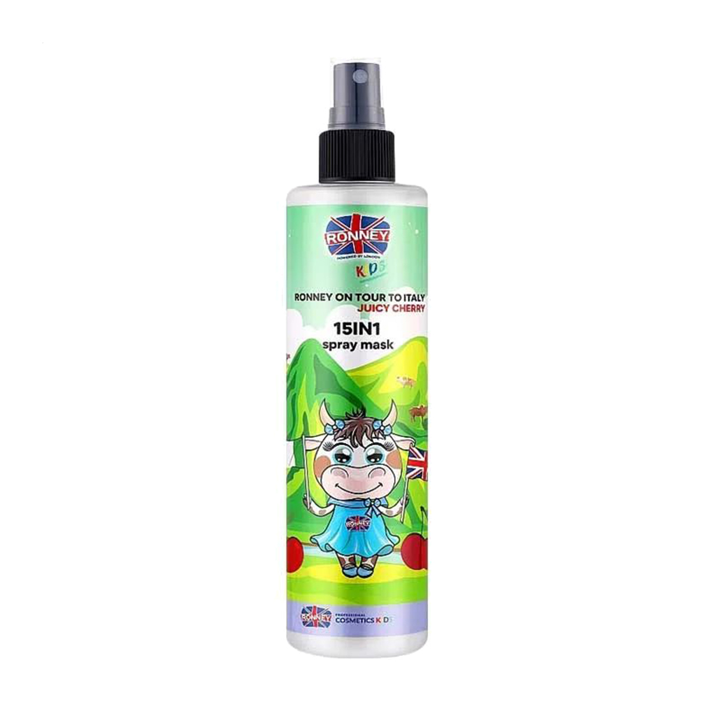 

Дитячий незмивний спрей-кондиціонер для волосся 15 в 1 Ronney Kids On Tour To Italy Juicy Cherry 15 In 1 Spray Mask, 285 мл
