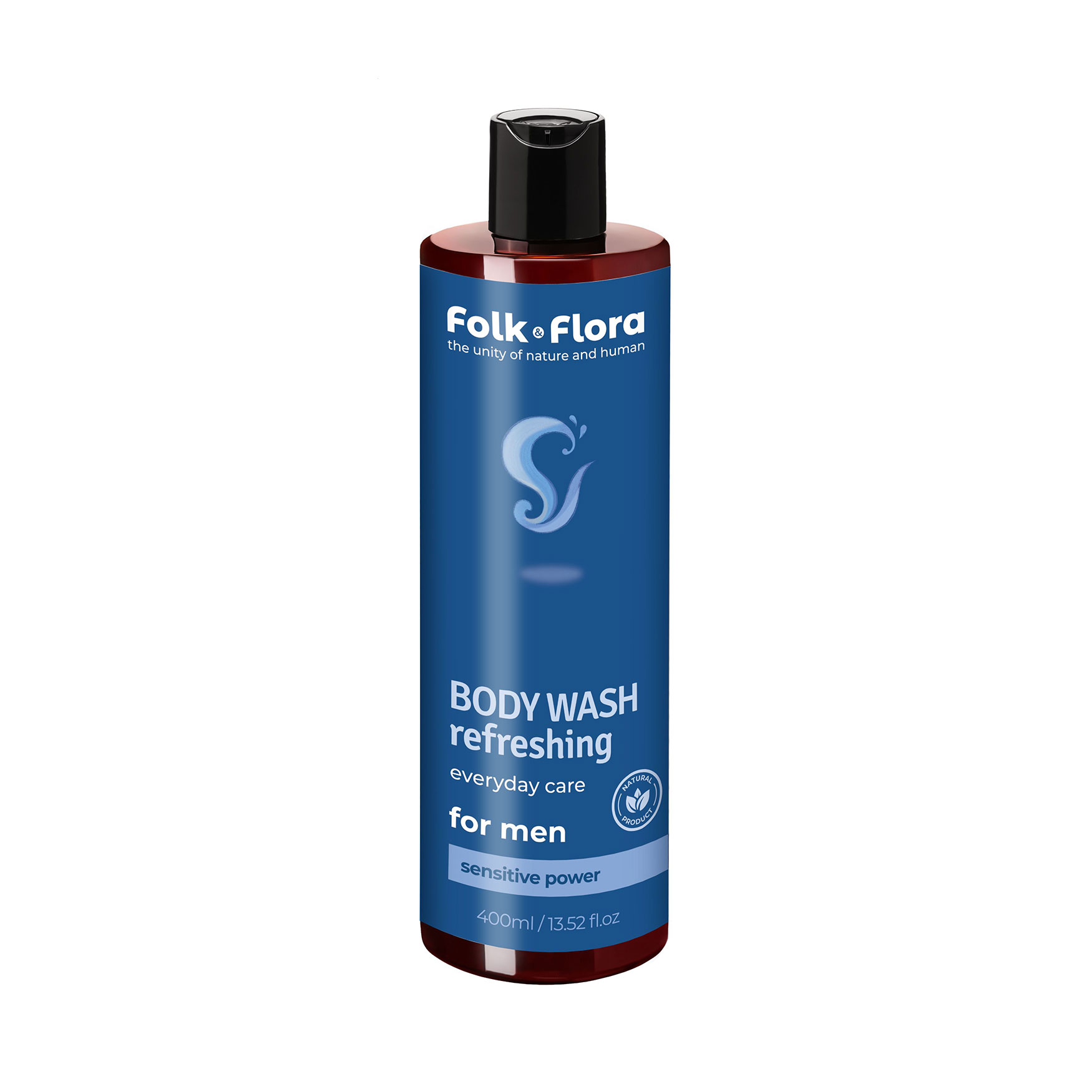 

Чоловічий гель для душу Folk & Flora Refreshing Body Wash Sensitive Power, 400 мл