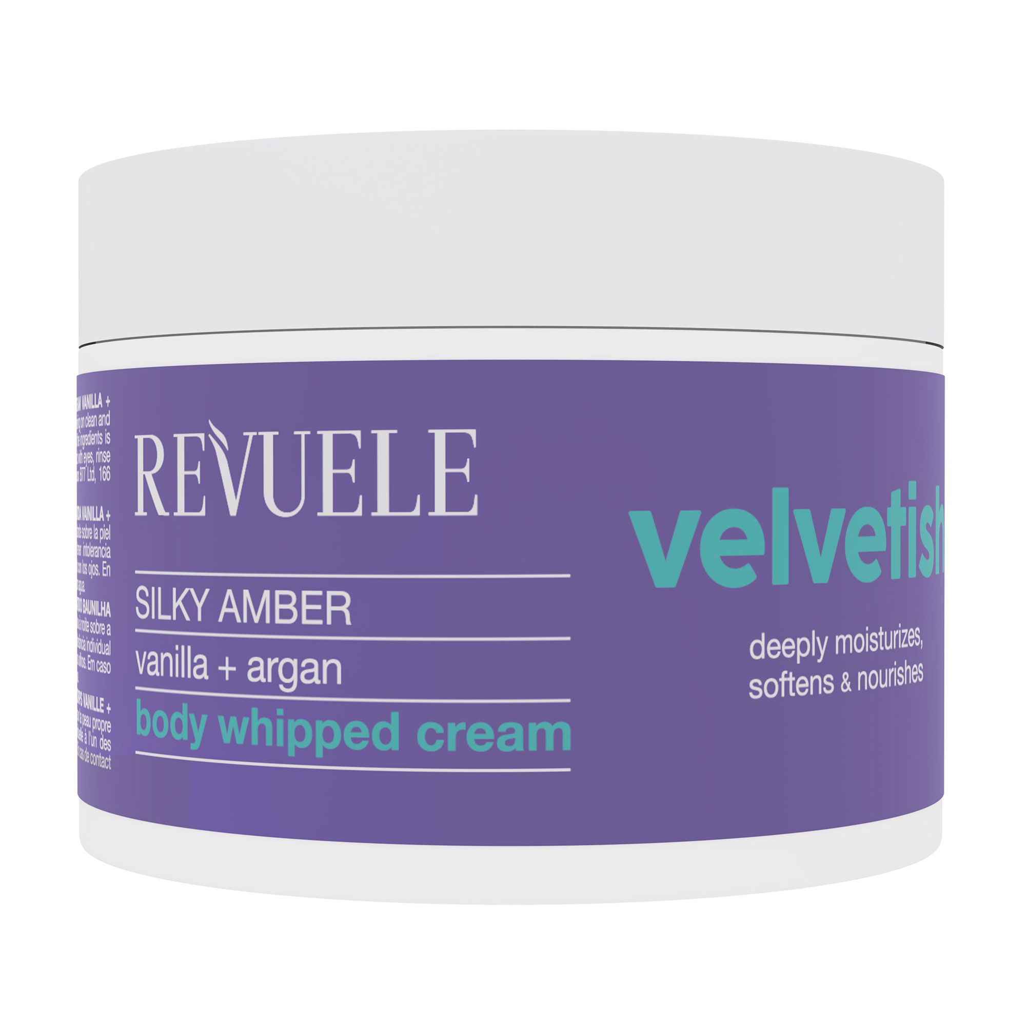 

Ніжний зволожувальний крем для тіла Revuele Velvetish Silky Amber Body Whipped Cream з ваніллю та арганою, 300 мл