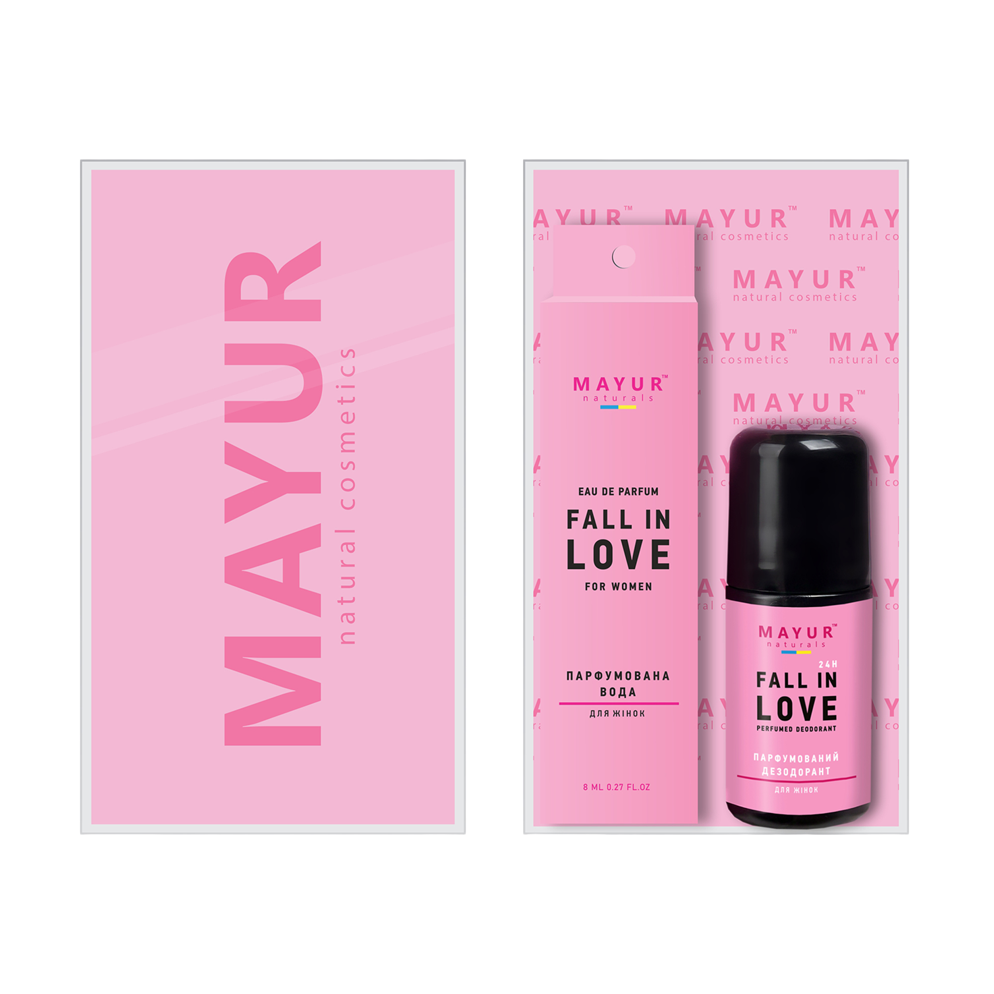 

Подарунковий набір Mayur Fall In Love (парфумована вода, 8 мл + дезодорант, 50 мл)