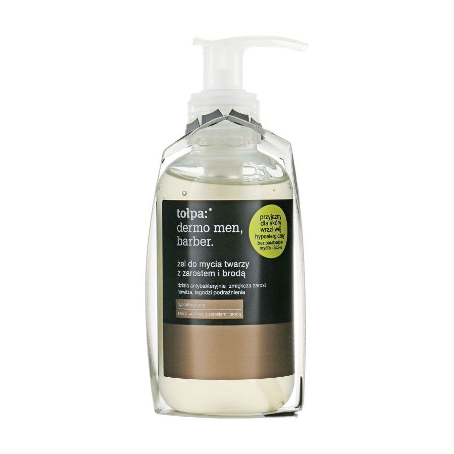 

Чоловічий очищувальний гель для обличчя та бороди Tolpa Dermo Men Barber., 150 мл
