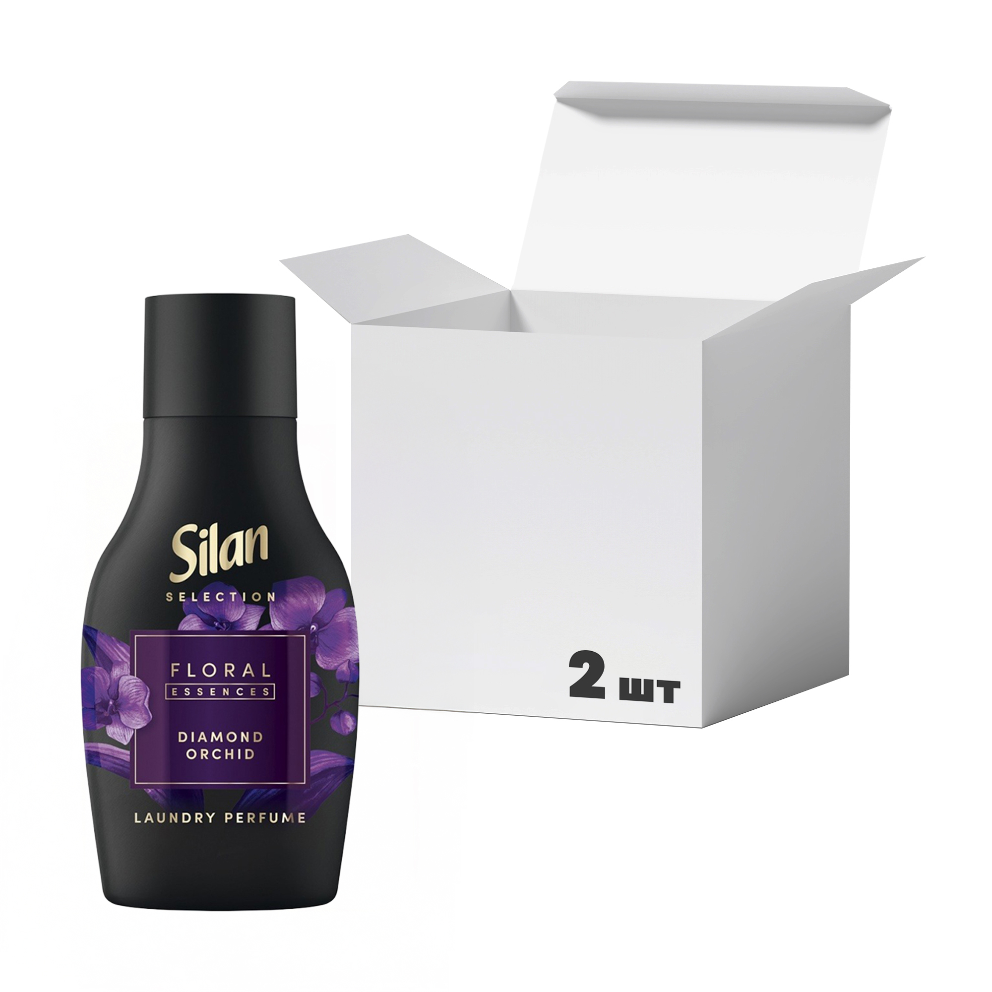 

Упаковка парфумів-кондиціонерів для білизни Silan Діамантова орхідея, 30 циклів прання, 540 мл * 2 шт