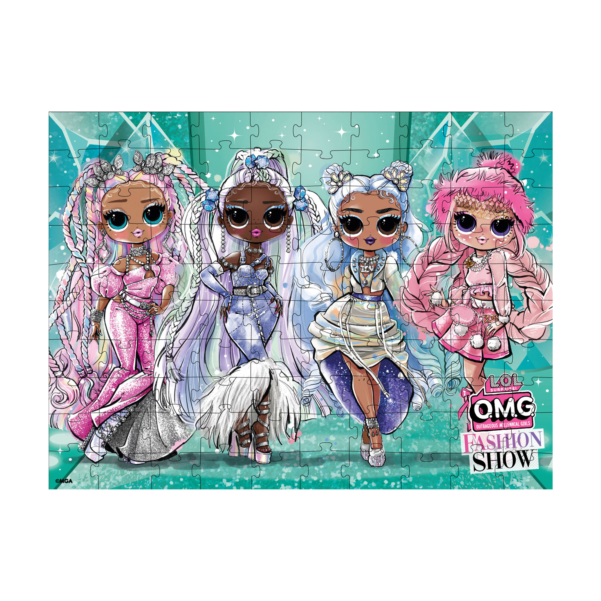 

Уцінка! Пазли Ideyka L.O.L Surprise! O.M.G. Fashion Show, 30*40 см, від 5 років, 100 елементів (LP100-005)