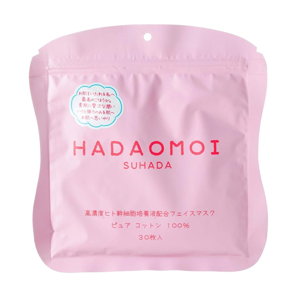 

Тканинна маска для обличчя Kor Japan Hadaomoi Suhada Face Mask зі стовбуровими клітинами, 30 шт