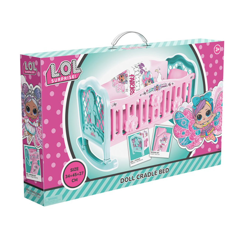 

Ліжко-колиска для ляльки TechnoK L.O.L. Surprise! We Believe in Fairies з постіллю, в коробці, від 3 років, 52*31*8 см (2680)
