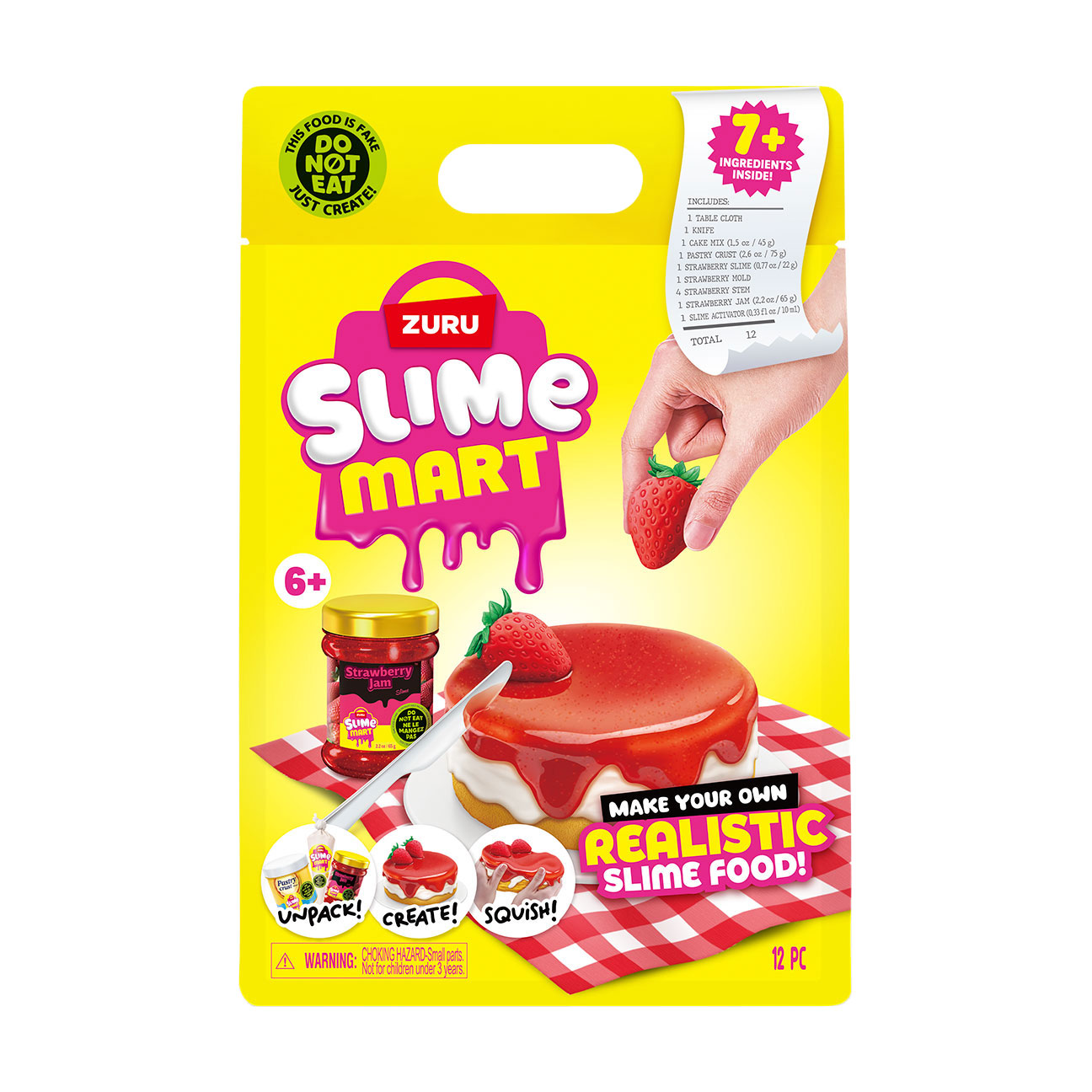 

Ігровий набір Slime Mart серії Shopping Bag Полуничний чізкейк, зі слаймами, від 6 років, 12 деталей (15901A)