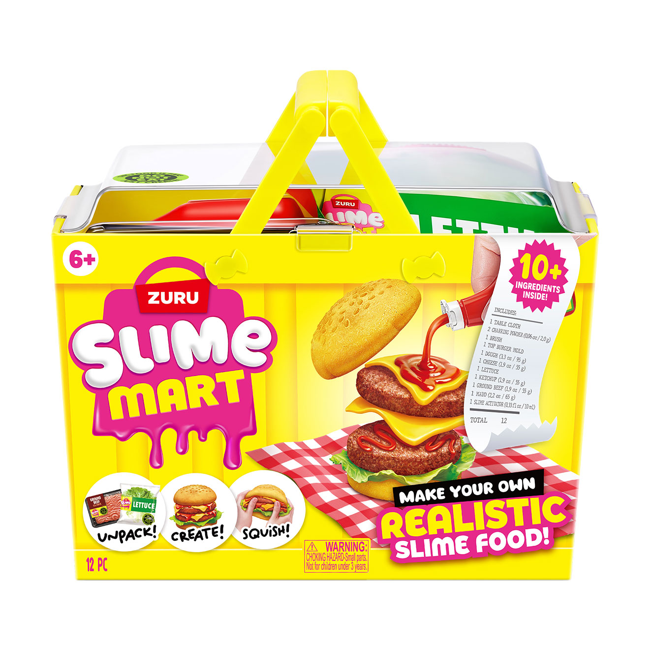 

Ігровий набір Slime Mart серії Shopping Basket Бургер, зі слаймами, від 6 років, 12 деталей (15905A)