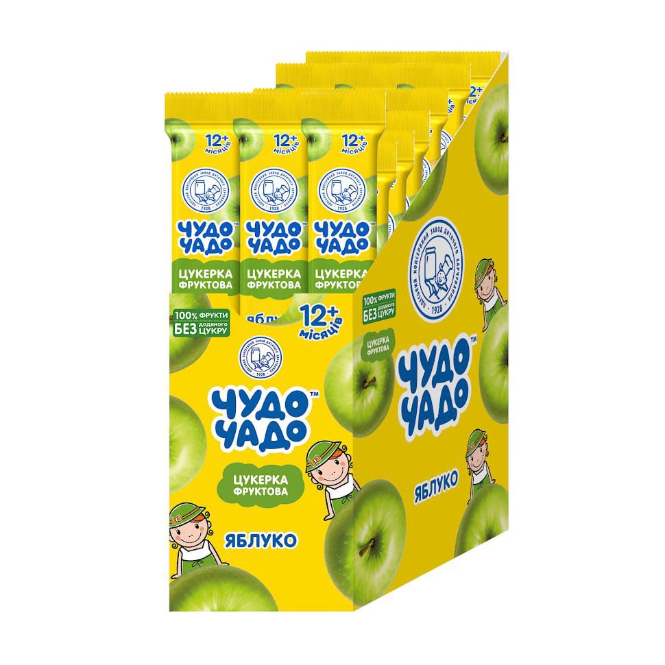 

Натуральні цукерки Чудо-Чадо Яблуко, 25*14 г