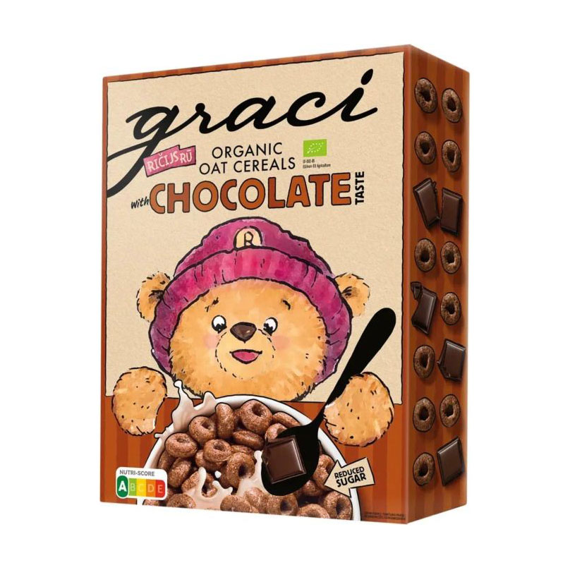 

Дитячий сухий сніданок graci Oat Cereals With Chocolate, 300 г