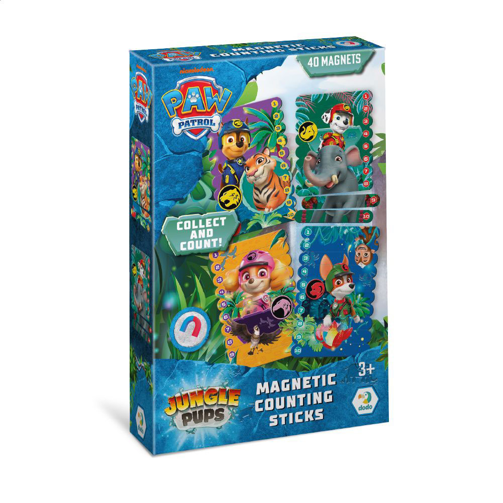 

Магнітні палички для рахування DoDo Щенячий патруль. Джунглі, від 3 років, 40 елементів (200654)