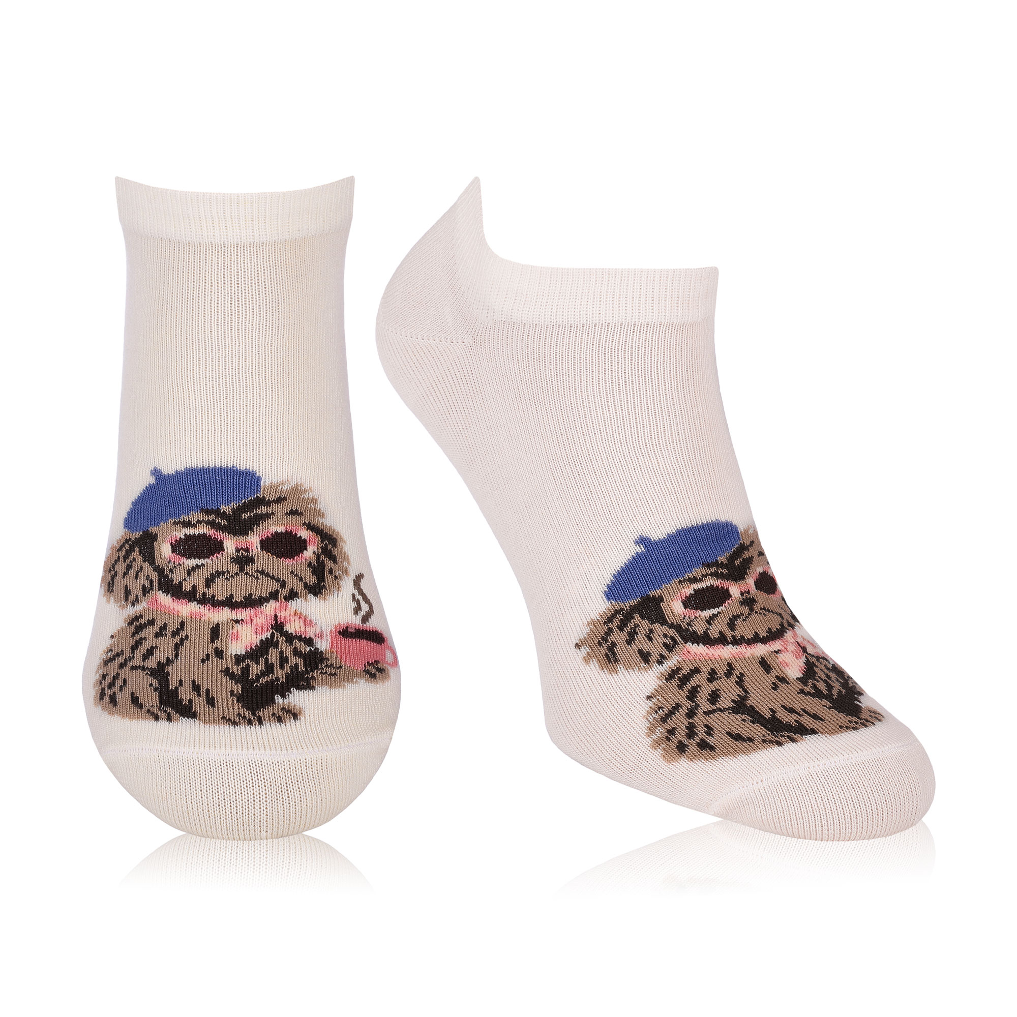 

Шкарпетки жіночі AmiGA укорочені, пудель в береті, розмір 23-25