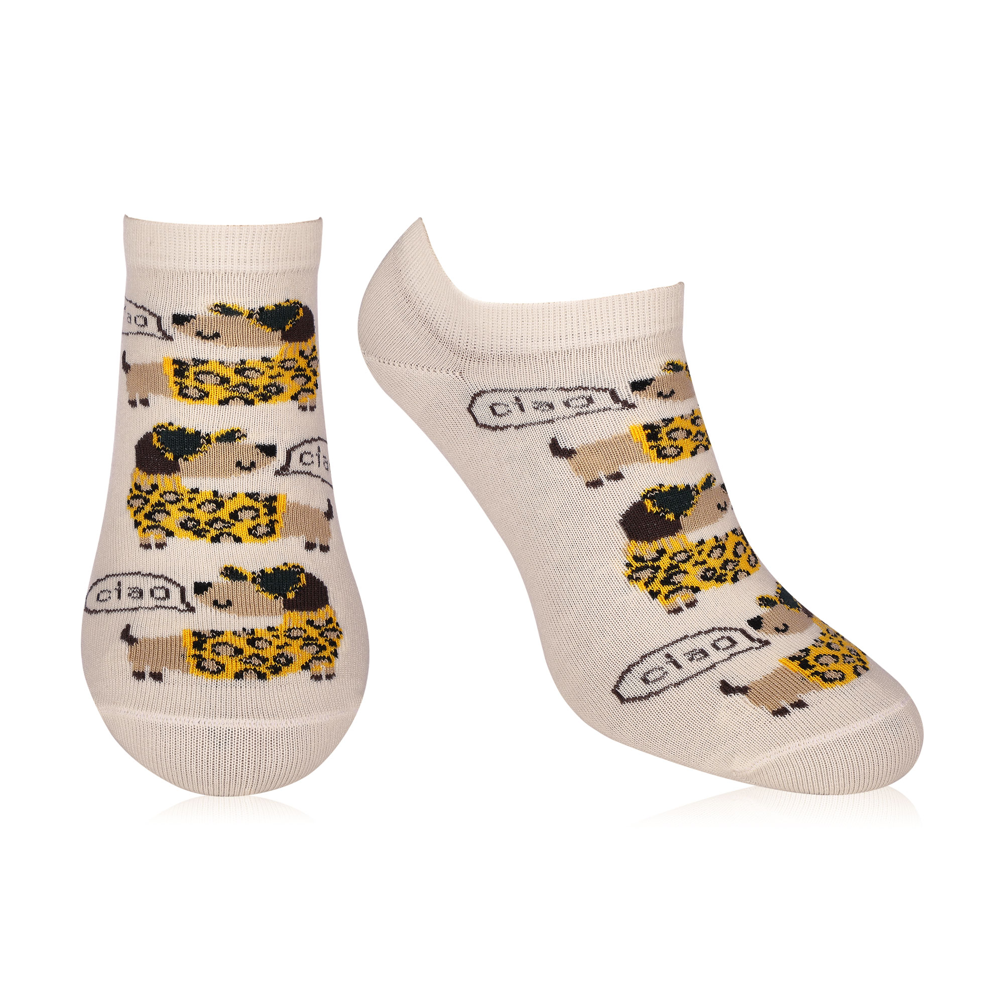 

Шкарпетки жіночі AmiGA укорочені, такса-леопард, розмір 23-25