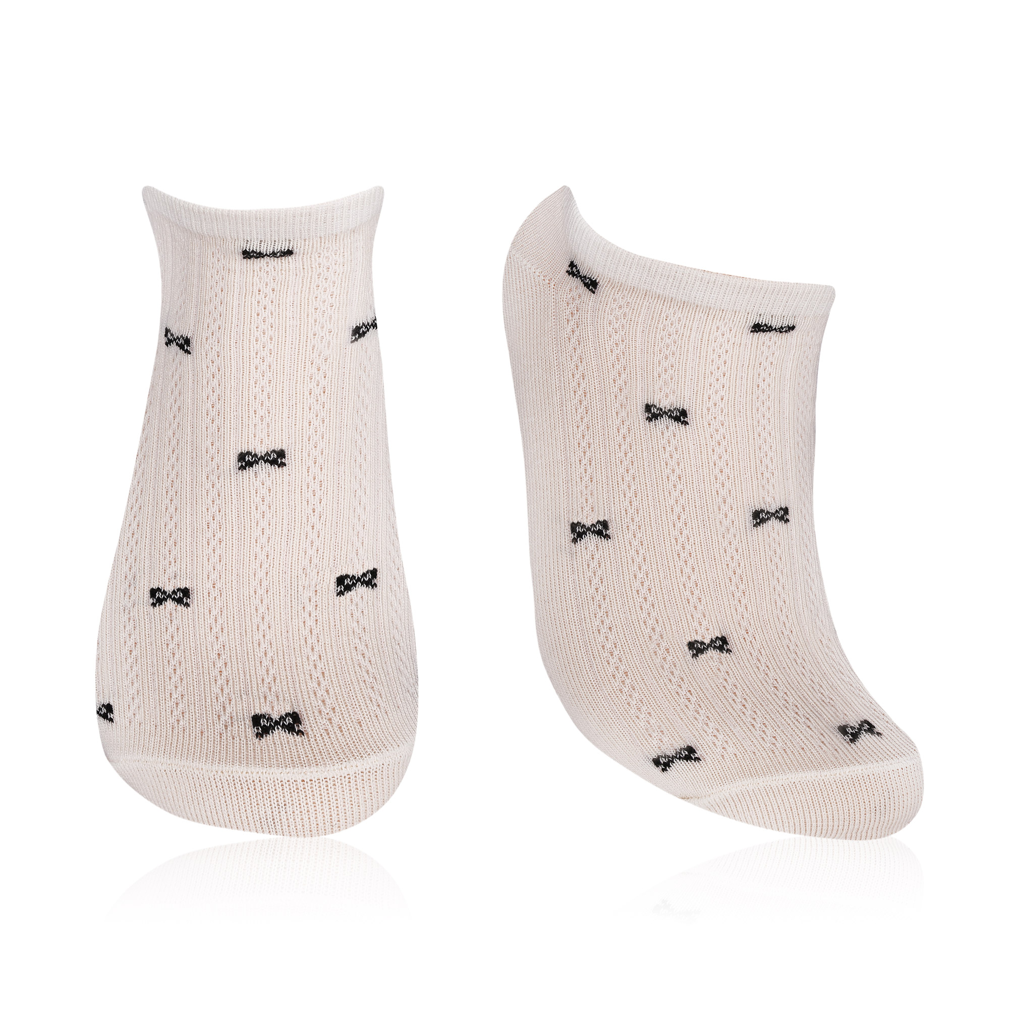 

Шкарпетки жіночі AmiGA спорт, рубчик, молочні з бантами, розмір 23-25