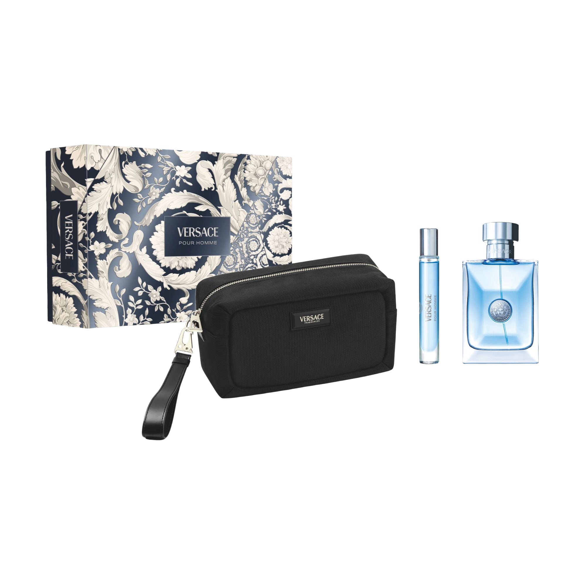 Парфумований набір чоловічий Versace Pour Homme Set (туалетна вода, 100 мл + туалетна вода, 10 мл + косметичка, 1 шт)