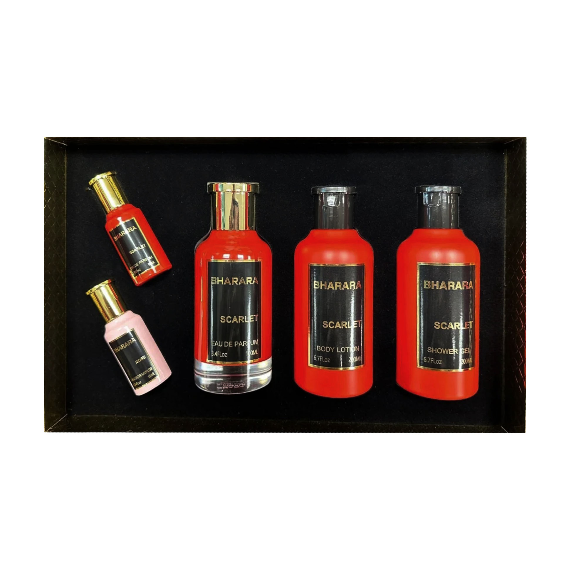 

Парфумований набір унісекс Bharara Scarlet (парфумована вода, 100 мл + лосьйон, 200 мл + гель для душу, 200 мл + парфумована вода, 2*10 мл)