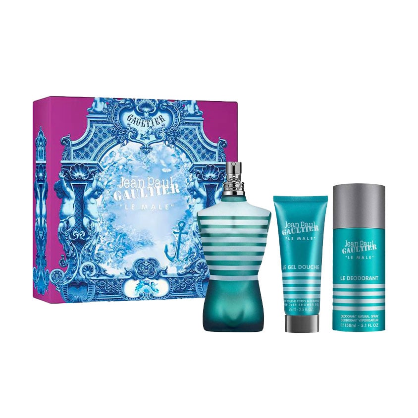

Парфумований набір чоловічий Jean Paul Gaultier Le Male (дезодорант-спрей, 150 мл + туалетна вода, 125 мл + гель для душу, 75 мл)
