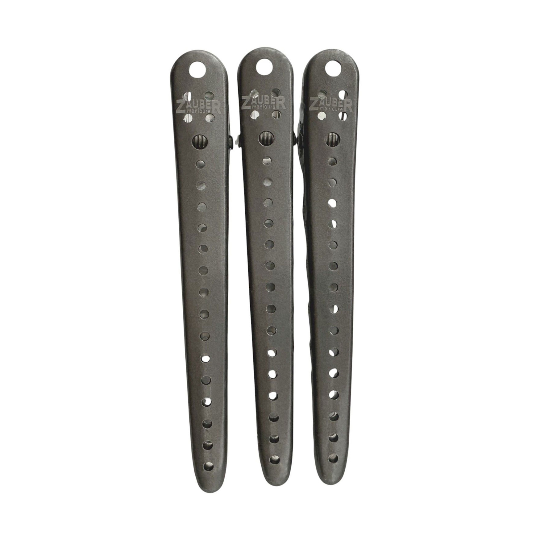 

Перукарський затискач для волосся Zauber-manicure металевий, сірий, 3 шт (06-095B-3)