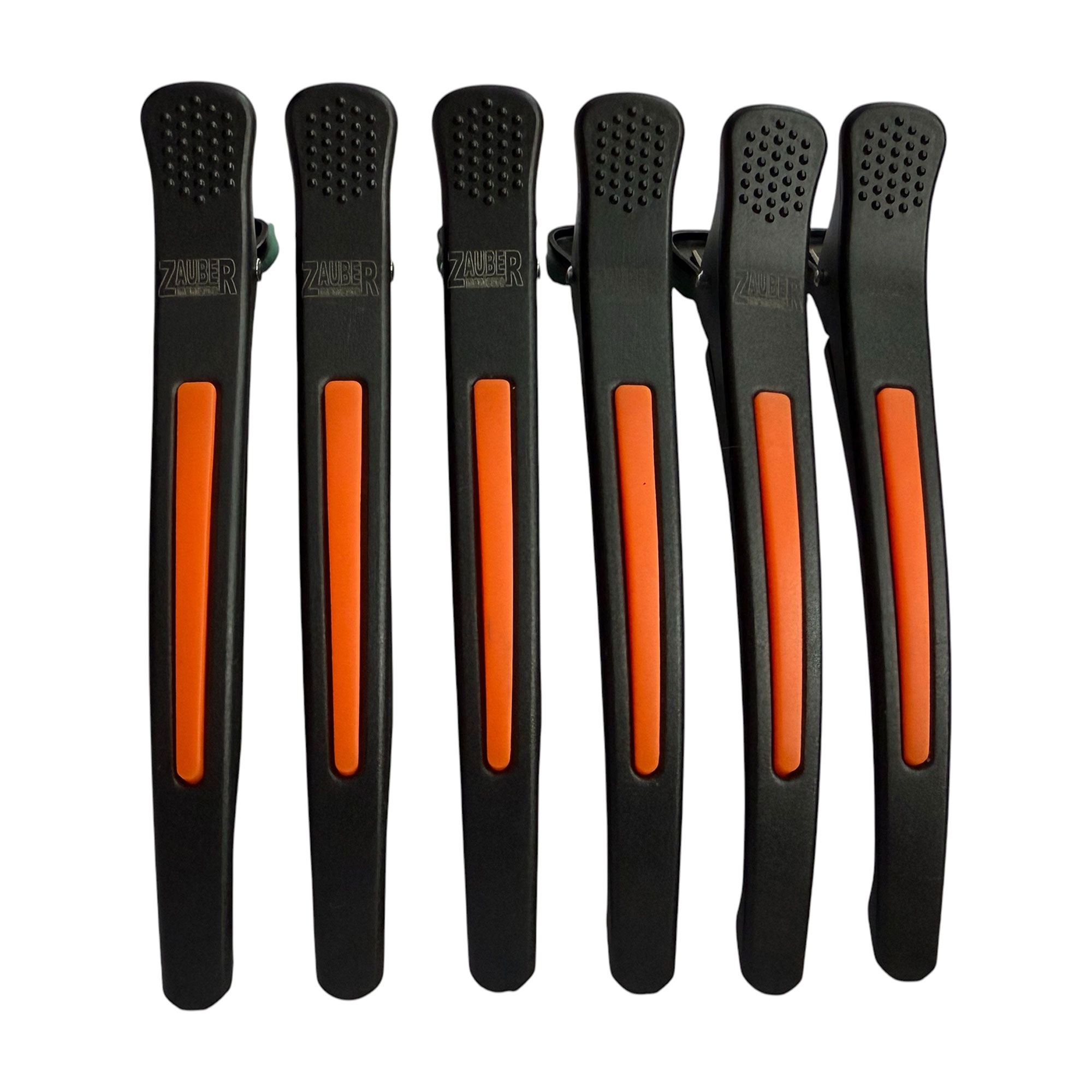 

Перукарський затискач для волосся Zauber-manicure пластиковий, чорний з помаранчевим, 6 шт (06-097F-6)