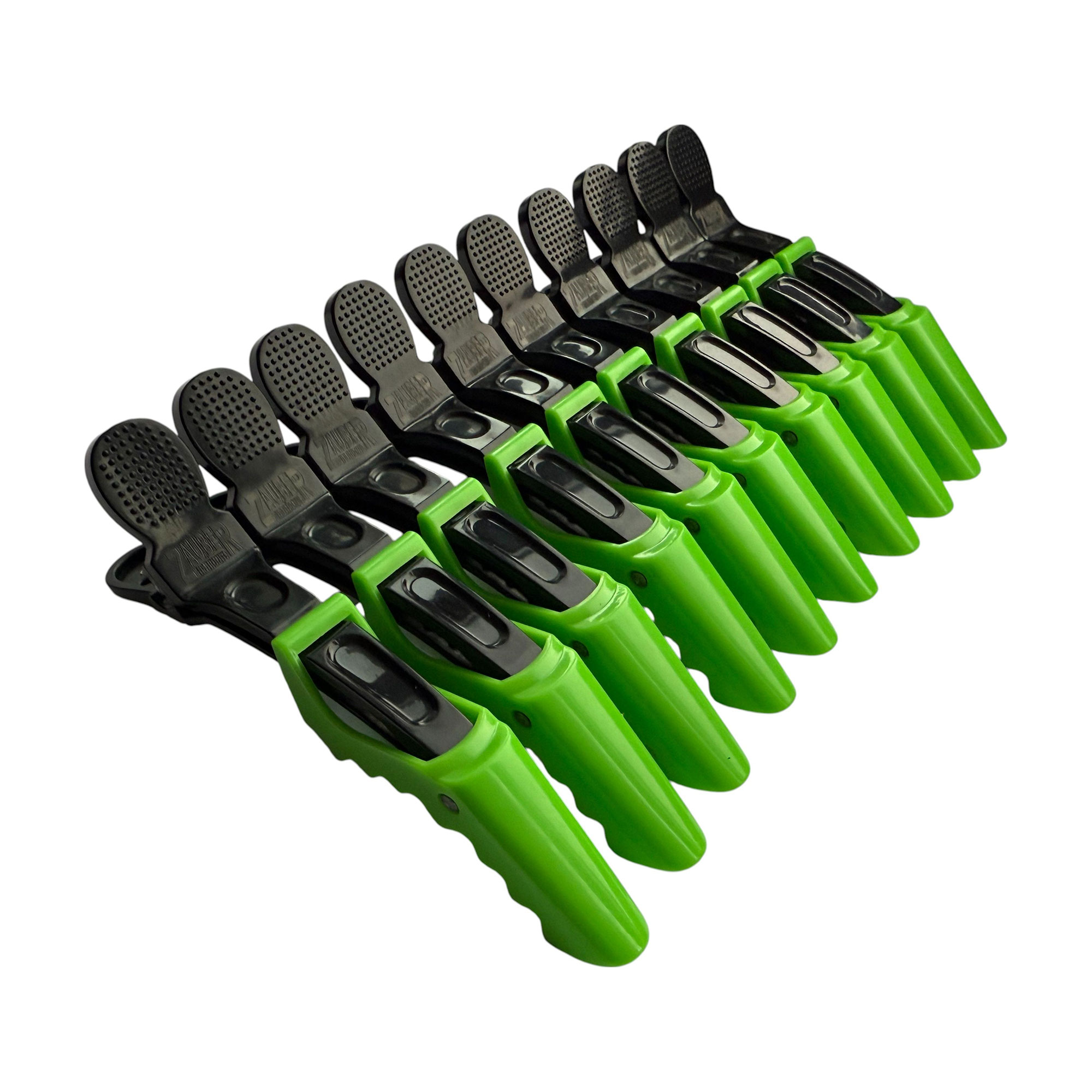 

Затискач для волосся Zauber-manicure Крокодил, пластиковий, чорний з зеленим, 10 шт (06-089A-10)